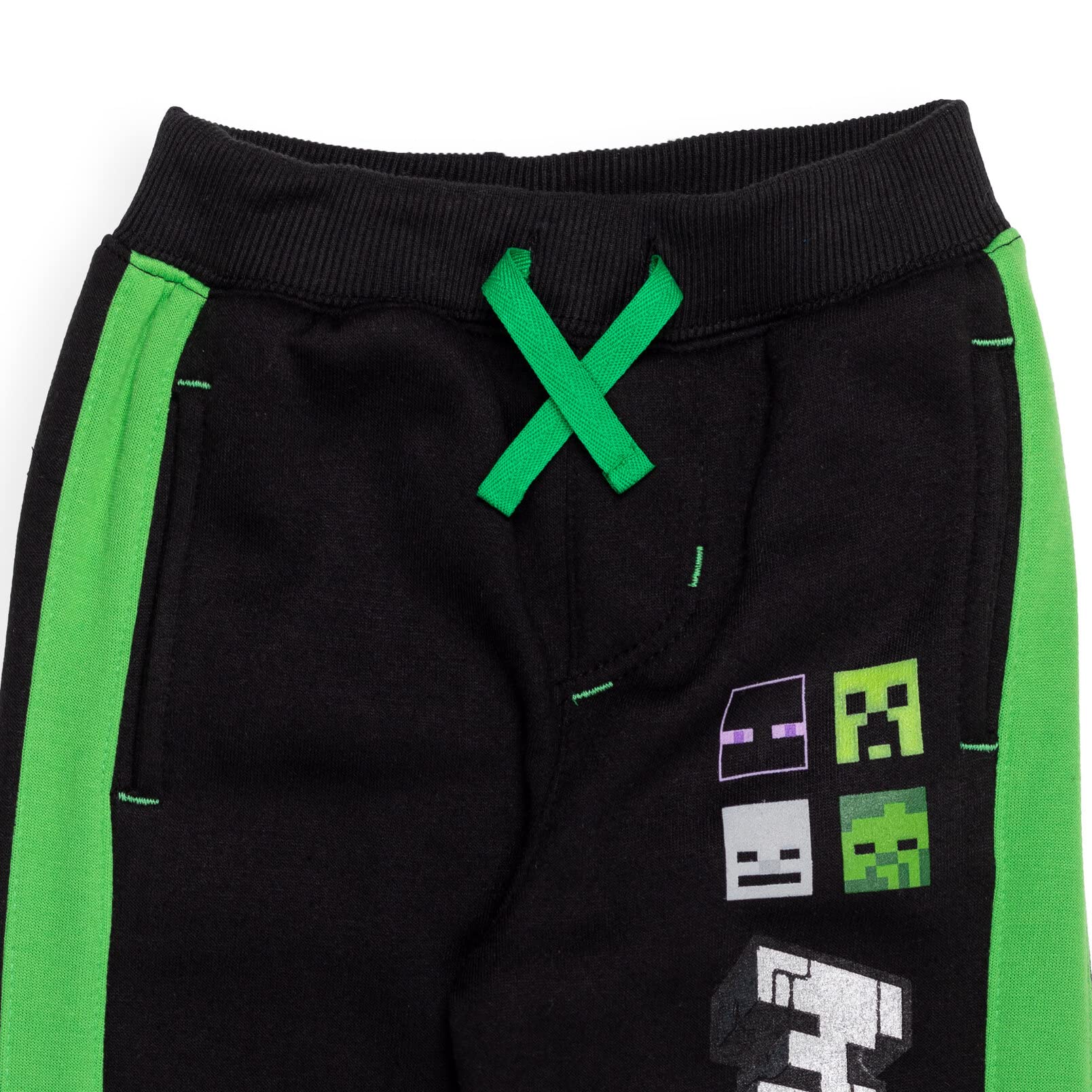 Minecraft Fleece Jogger Pants for Kids - 2 Pack Warm & Comfortable Pajama Bottoms for Boys & Girls - Perfect for Sleepovers, Gaming & Winter Lounging