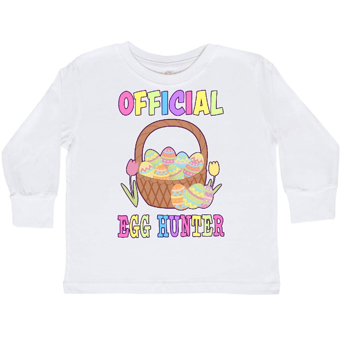 Inktastic Official Egg Hunter Easter Basket Toddler Long Sleeve T-Shirt - Cute Easter Outfit for Boys & Girls, Holiday Family Matching Tee - Perfect for Easter Egg Hunts, Spring Parties & Family Photos