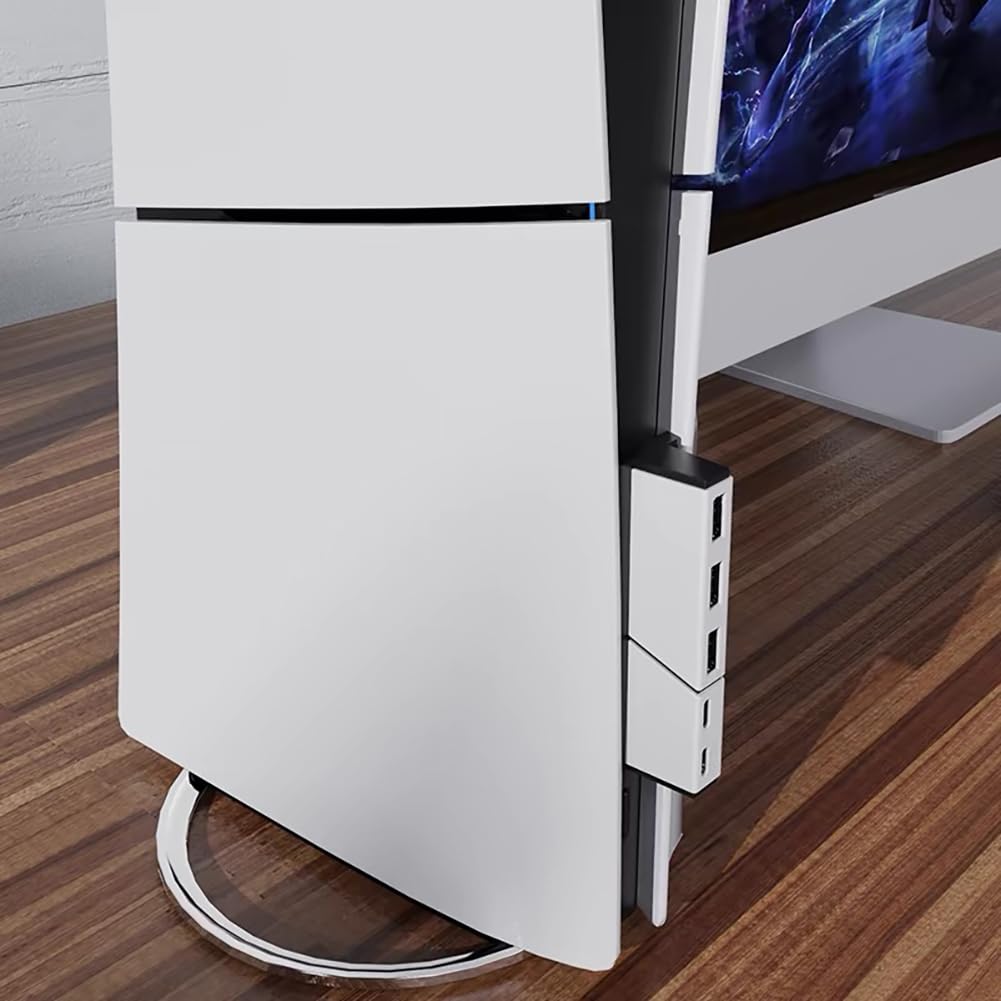 PS5 Slim Stand - Official OEM Vertical Base for PlayStation 5 & PS5 Slim (CFI-1000/2000) | Solid Black Console Stand | Perfect for Gaming Setup & Display