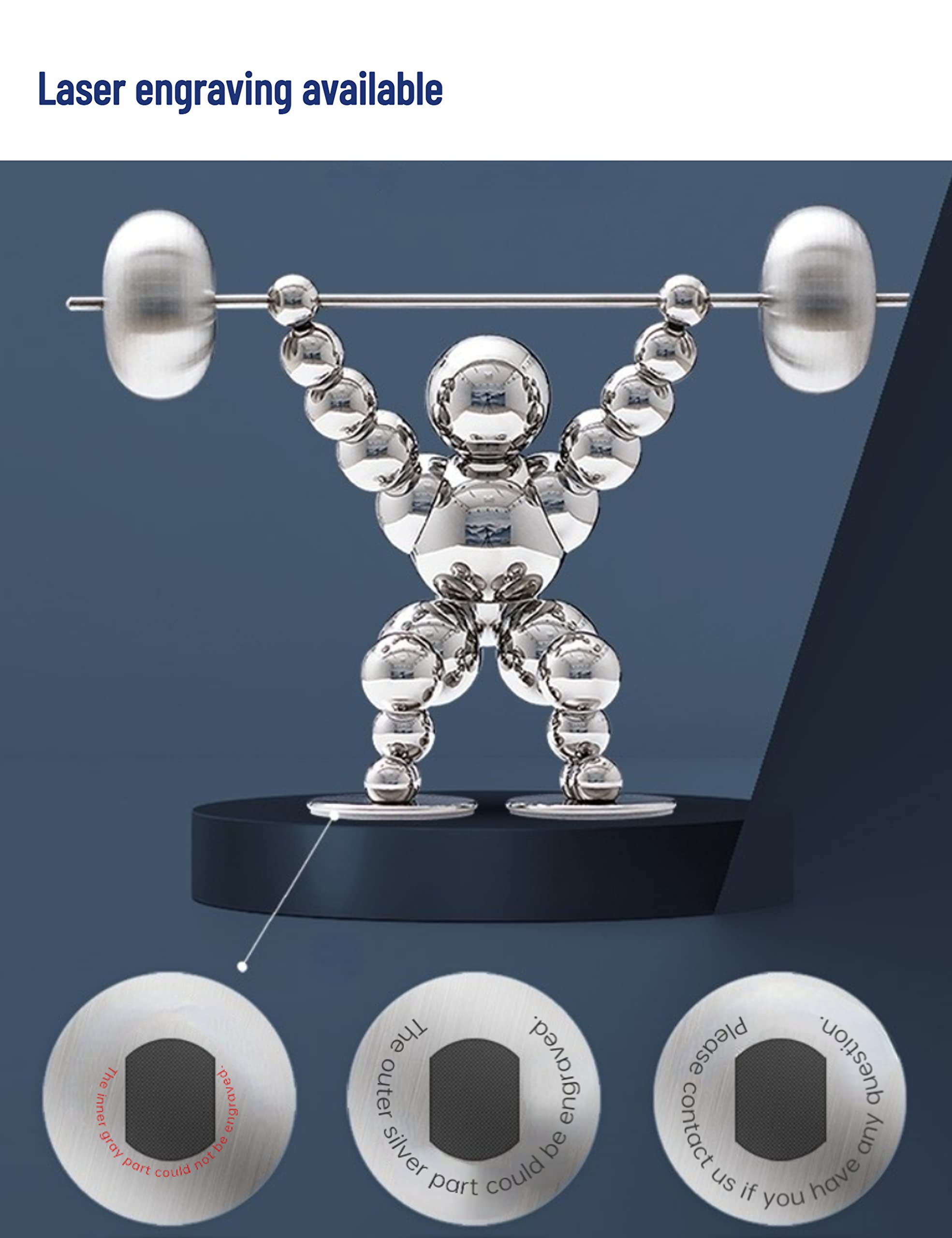 Modern Weight Lifting Statue Sculpture - Home & Office Gym Decor, Inspirational Sports Figurine for Men's Room & Desk, Perfect Motivational Gift for Fitness Enthusiasts | Ideal for Workout Spaces, Home Gyms & Office Motivation