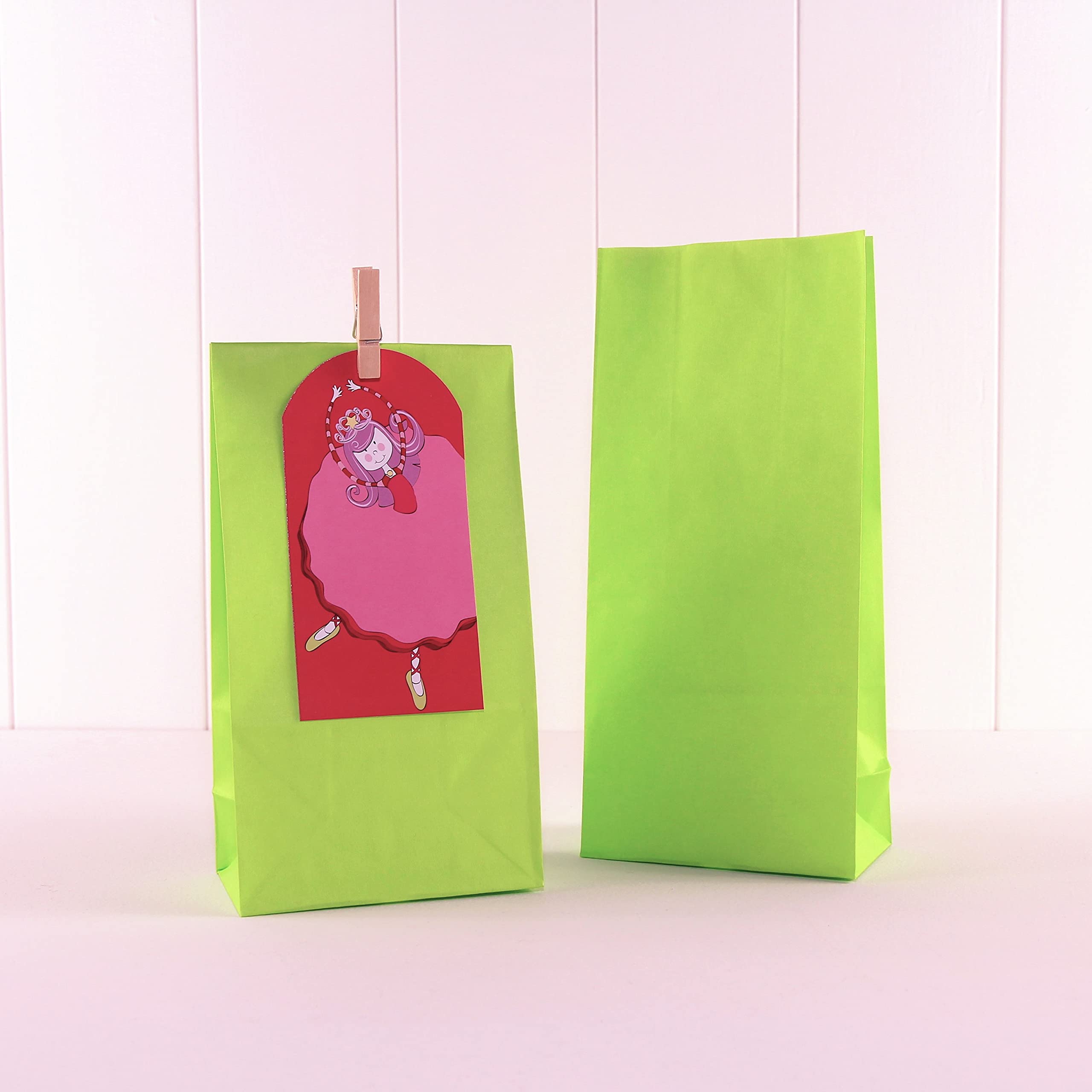 Vibrant Lime Green Party Favor Bags - 12 Pack Premium Quality Gift Bags for Birthdays, Baby Showers, Weddings & Celebrations - Perfect for Candy, Treats & Small Gifts