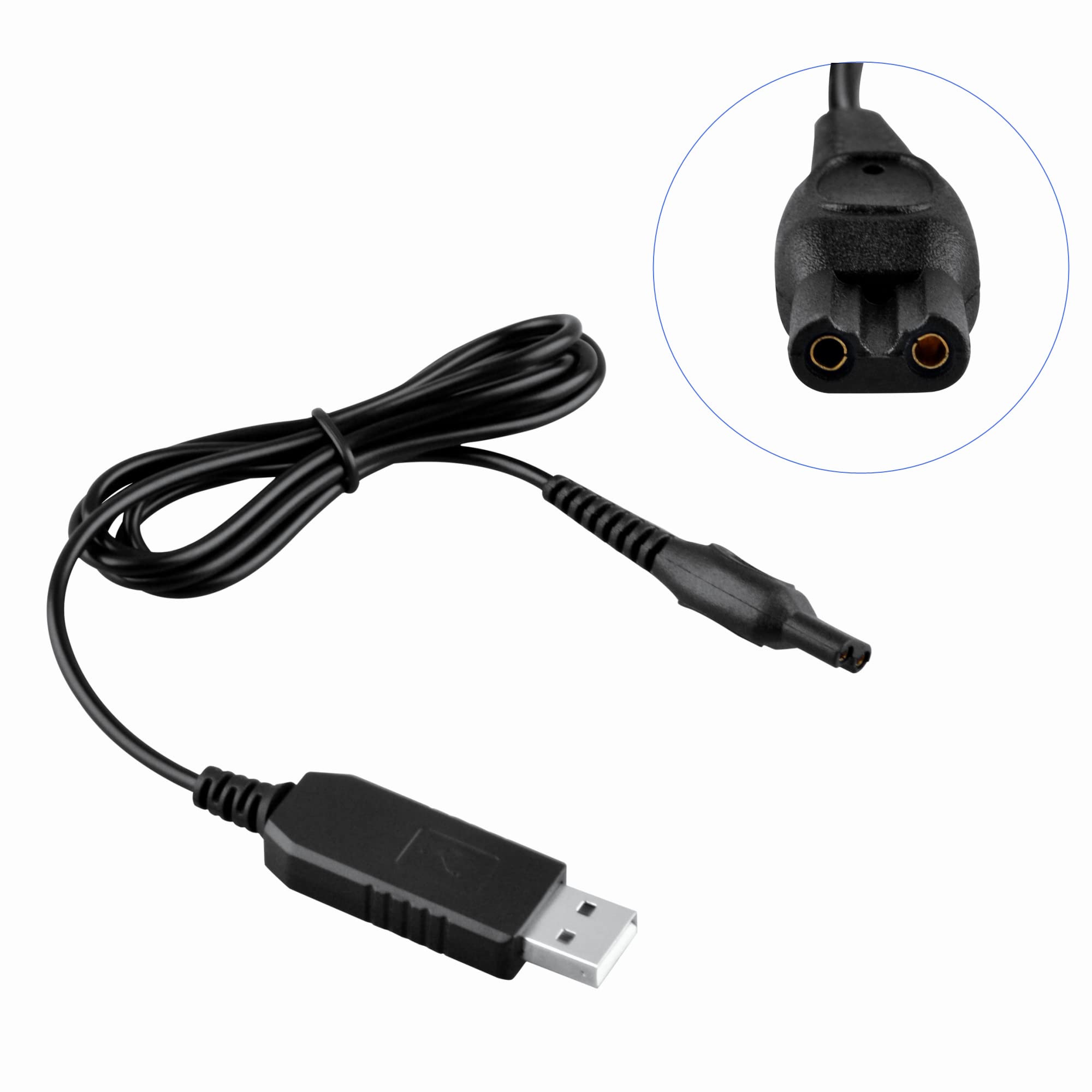 CJP-Geek 15V USB Charger Cord Replacement for Philips Norelco Shaver 6900/6000/S6810 Series - Fast Charging Power Adapter for Electric Razors at Home & Travel