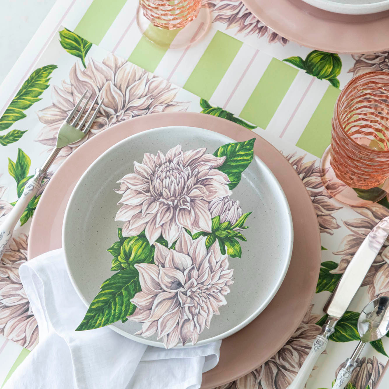 Elegant Dahlia Table Accent - Floral Home Decor Centerpiece for Dining Room, Living Room & Wedding Decorations