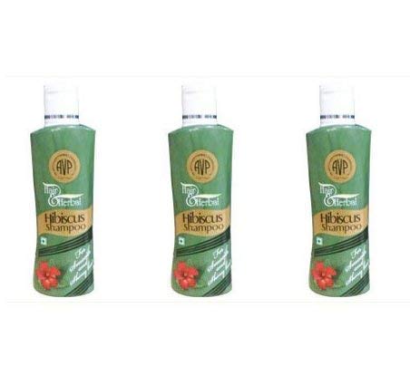 Arya Vaidya Pharmacy Herbal Hair Shampoo 300ml (3x100ml Pack) - Hibiscus Infused for Soft, Shiny Hair & Scalp Cleansing | Natural Oil Balance | Ayurvedic Hair Care for Daily Use & Hair Growth