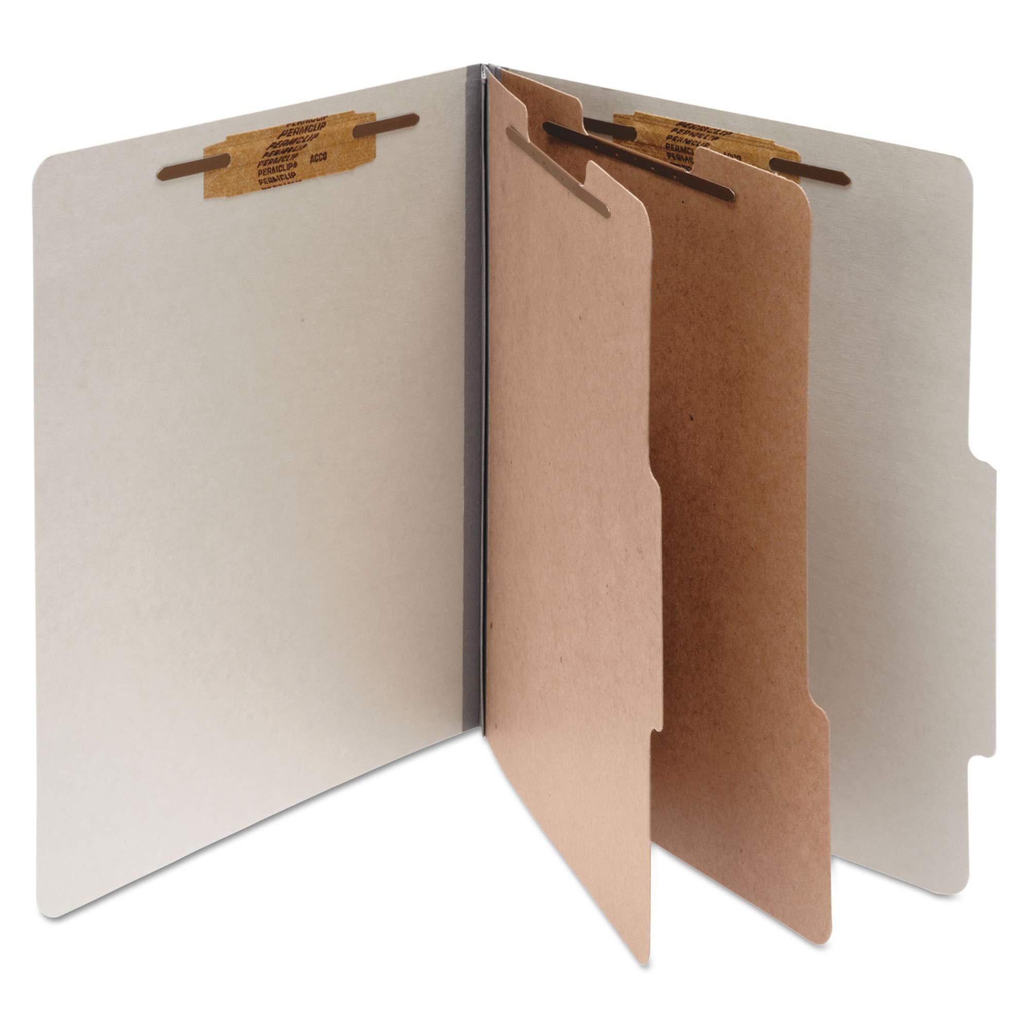 3-Inch Expanding Classification Folders - Letter Size, 2-Partition, Mist Gray | Perfect for Office Organization & Document Filing