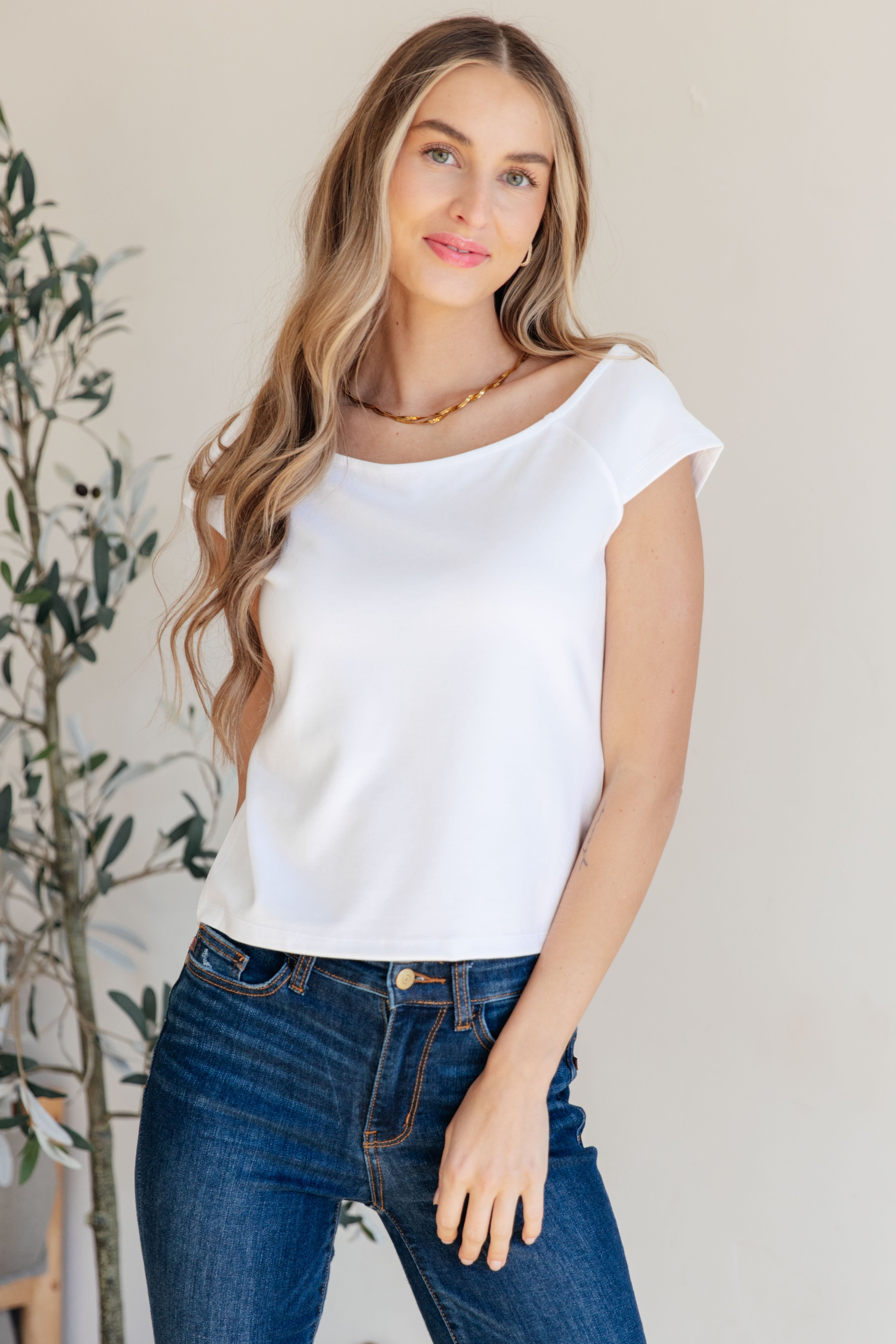 Here I Am For the First Time Top in White - Women's Fashion T-Shirt for Casual Wear, Date Night & Everyday Outfits