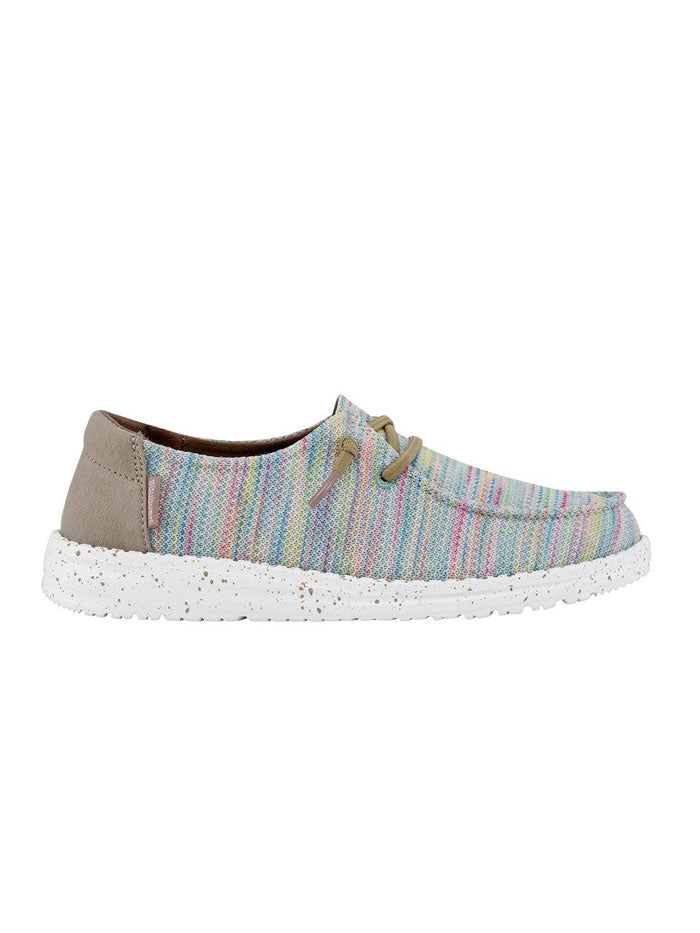 Hey Dude Women's Wendy Sox Slip-On Shoes - Comfortable Lightweight Casual Sneakers in Aurora White Size 6 | Perfect for Walking, Travel & Everyday Wear
