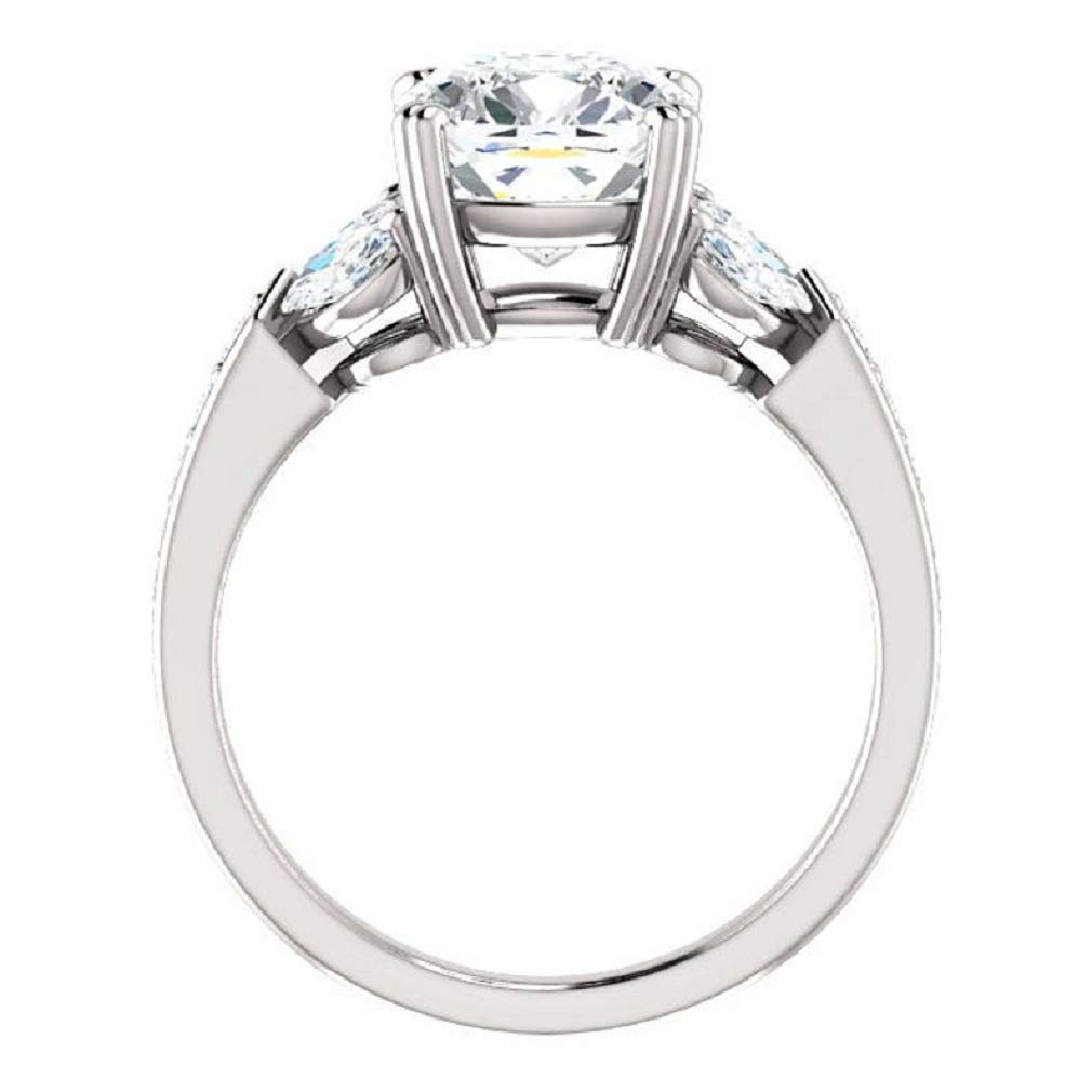 2.00Ct Cushion Cut Moissanite Diamond Ring - VVS1 Clarity 925 Sterling Silver Promise/Engagement Ring - Elegant Wedding Gift & Party Jewelry for Women (Perfect for Anniversaries, Proposals & Special Occasions)