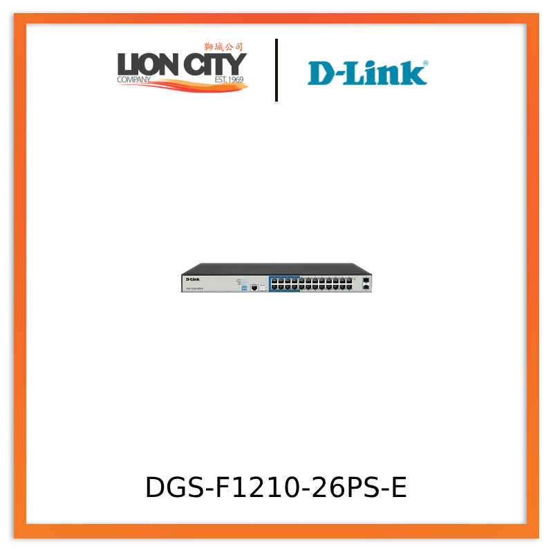 D-Link DGS-F1210-26PS 24-Port Gigabit Ethernet Layer 2 Managed Switch with PoE+ Support | Long Range Power Over Ethernet | Ideal for Office Networks, Security Camera Systems & IP Phone Setups