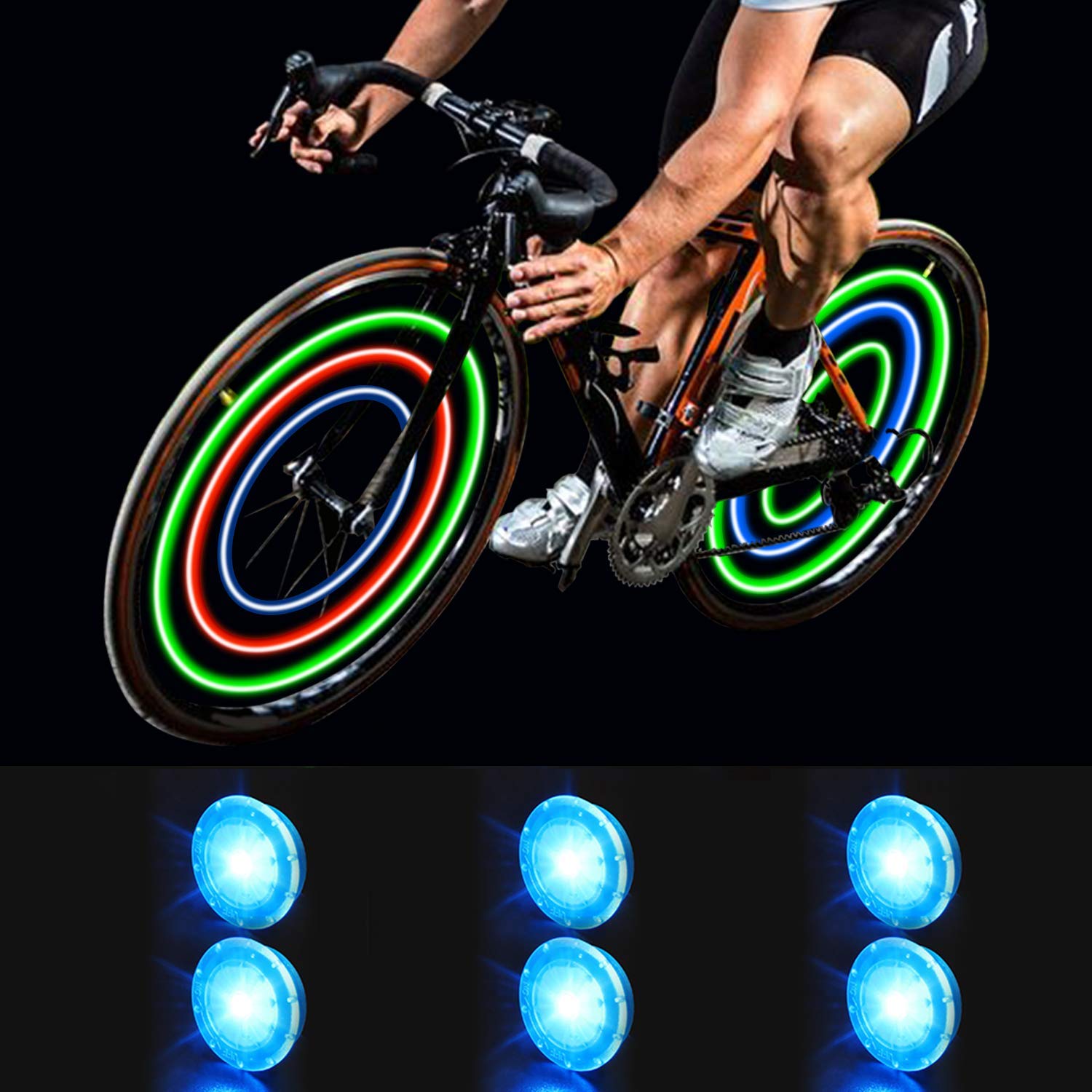 Waterproof Bike Wheel Lights with Batteries Included - Easy Install Spoke Lights for Safe Night Cycling | Perfect for Commuting, Evening Rides & Kids Bicycles