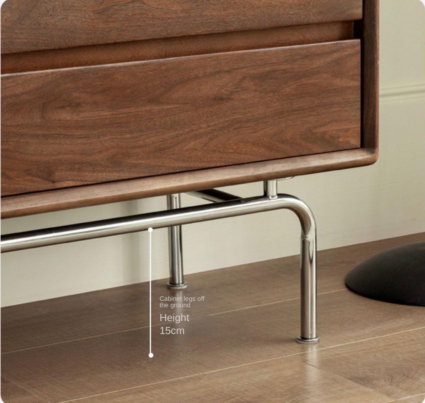 Modern Black Walnut Solid Wood TV Stand - Stylish Entertainment Center for Living Room, Bedroom & Home Theater Setup