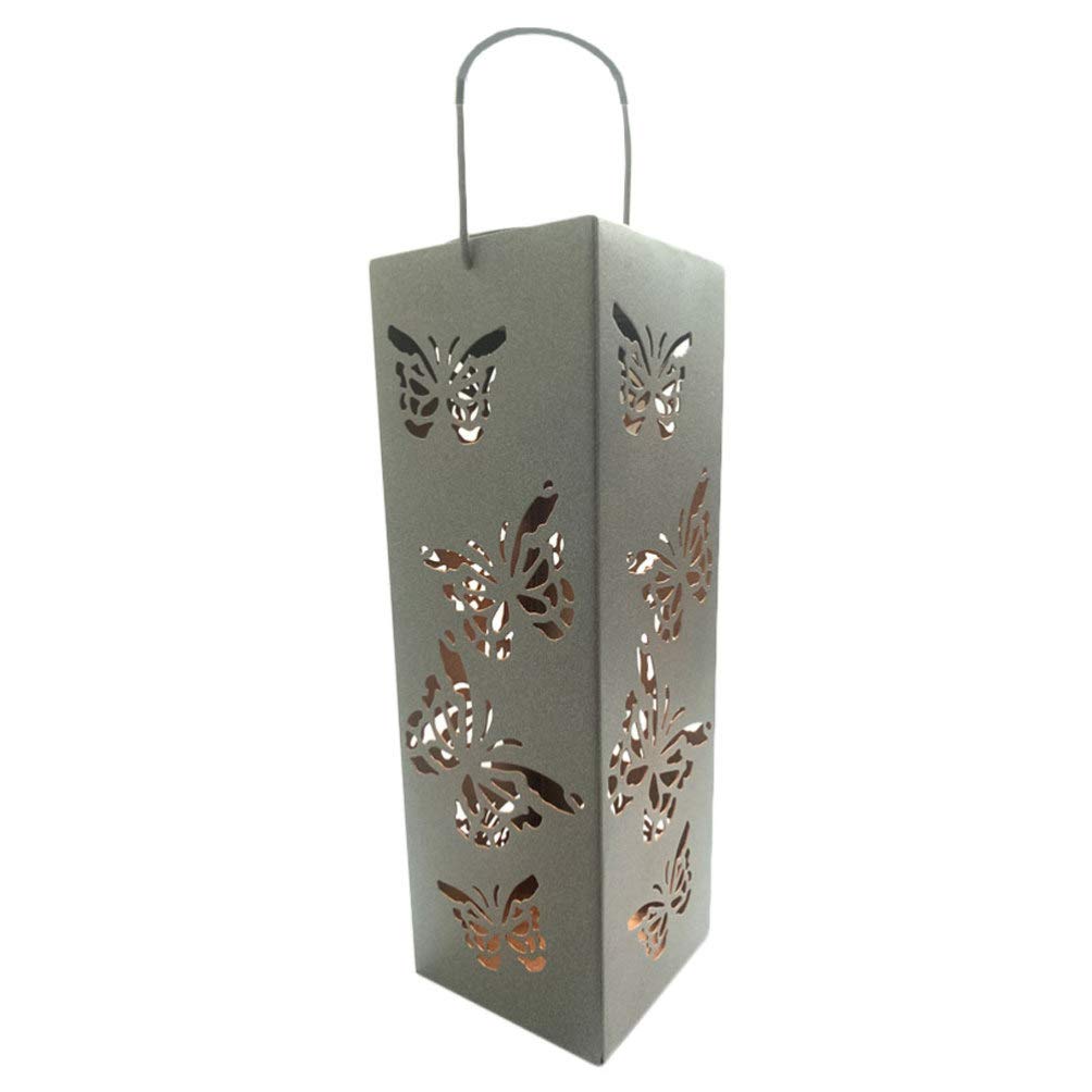 YARNOW Solar Hanging Lights Outdoor - Decorative Iron Art Butterfly Garden Lights with Night Projector for Porch, Patio, Yard - Weatherproof Solar-Powered Landscape Lighting for Backyard, Pathway, Deck Decor