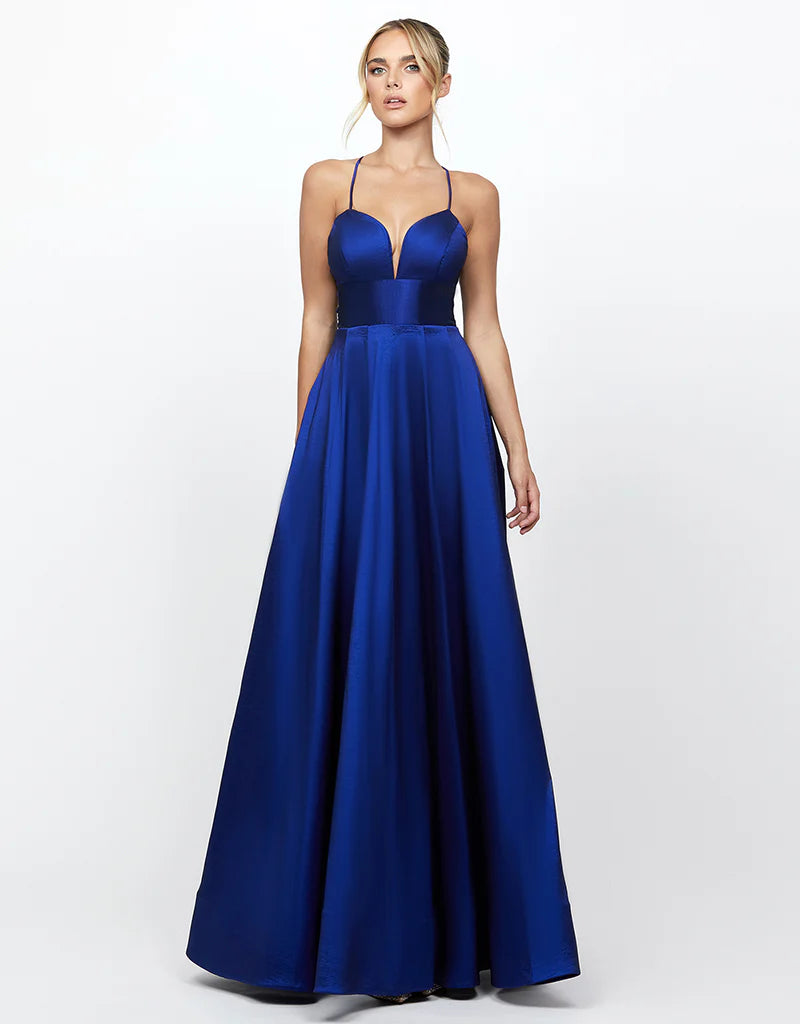 Lola Strappy Back Gown - Elegant Evening Dress for Women | Formal Gowns for Prom, Wedding, Cocktail Party & Special Occasions