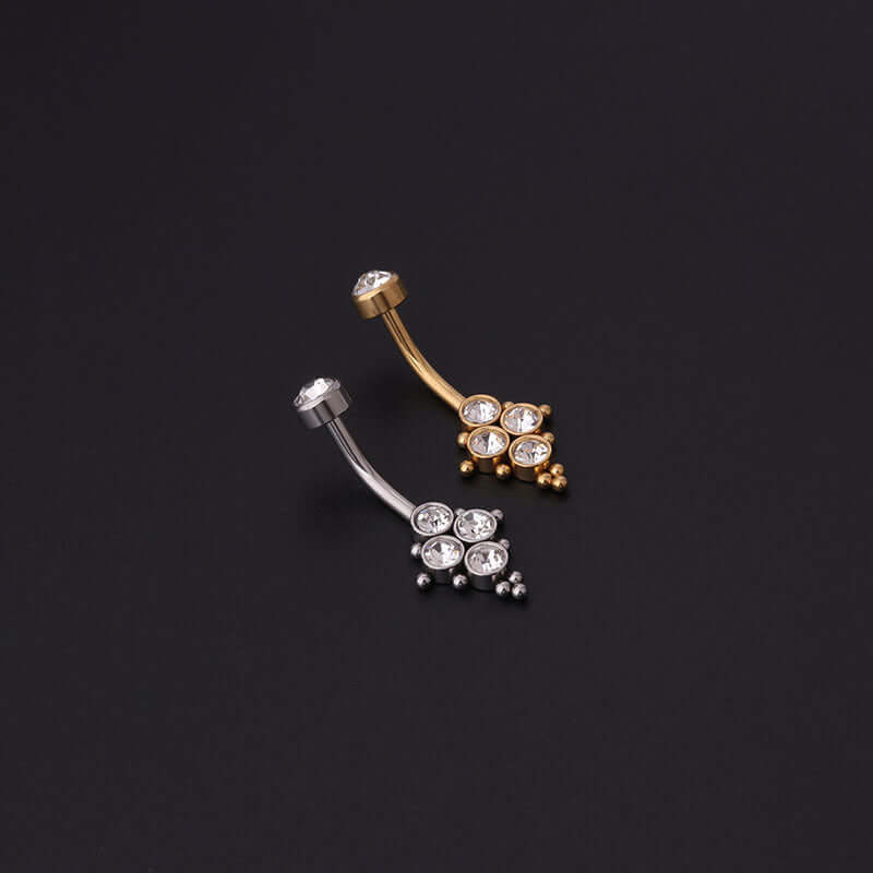 14G Dainty Belly Button Ring - Elegant Navel Piercing Jewelry for Women | Hypoallergenic Surgical Steel Body Jewelry | Perfect for Everyday Wear, Beach Outfits & Special Occasions