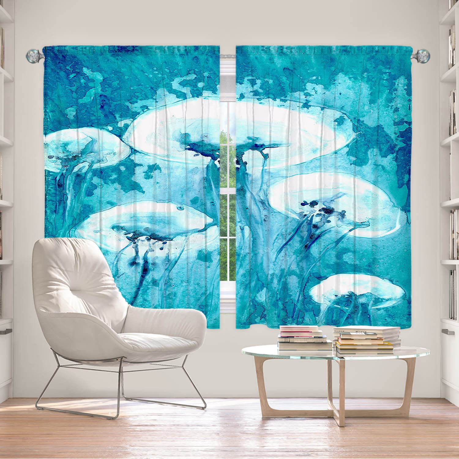 Lined Window Curtains USA Made | DiaNoche Designs Unique Decorative Funky Cool Patterns | Brazen Design Studio | Luminous Light Filtering Drapes for Living Room & Bedroom