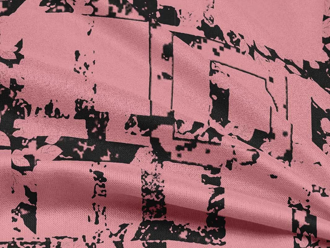 oneOone Rayon Medium Pink Geometric Print Fabric by The Yard - 56 Inch Wide Dress Material for DIY Fashion & Home Decor Projects