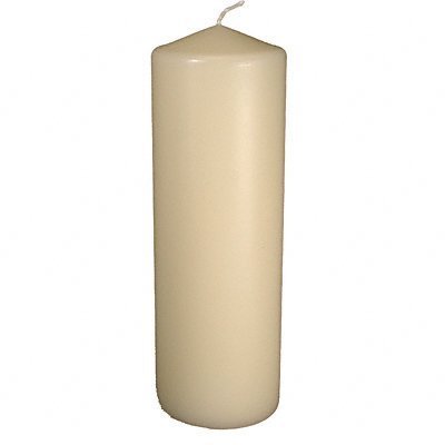 12-Pack 3x9 Inch Unscented Ivory Round Pillar Candles for Weddings, Home Decor & Romantic Ambiance