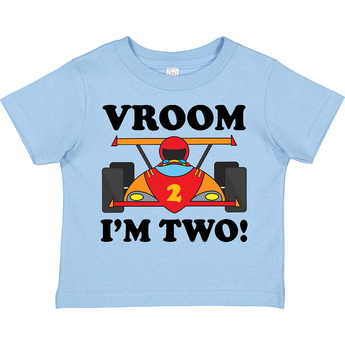 Inktastic 2nd Birthday Racing Car Toddler T-Shirt - Cute Boys' Race Car Themed Birthday Outfit for 2 Year Olds - Perfect for Birthday Parties, Photo Shoots & Special Occasions