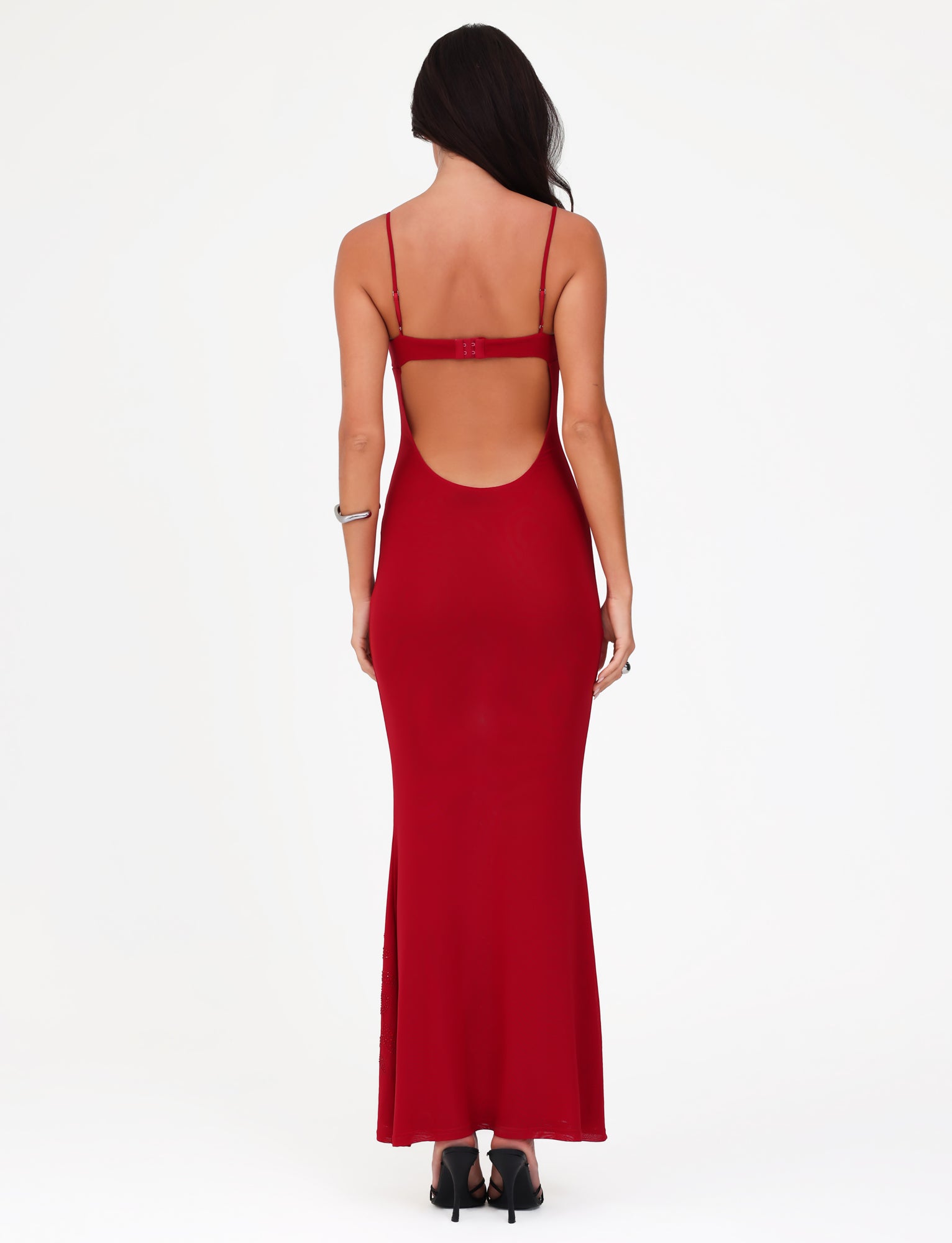 OCTAVIA MAXI DRESS in Cherry Red - Elegant Long Flowy Summer Dress for Women | Perfect for Beach Vacations, Weddings & Date Nights