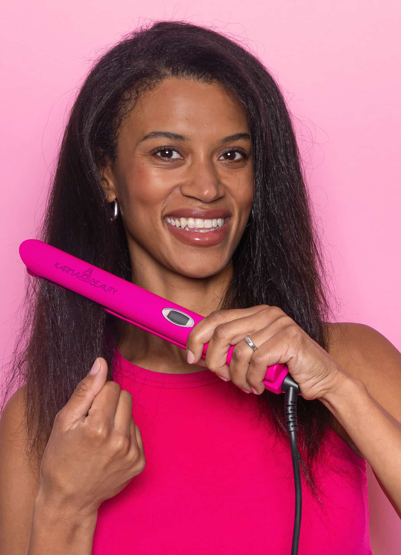 Premium Titanium Flat Iron for Hair Styling - Ultra Smooth & Frizz-Free Results - Perfect for Salon, Home Use & Travel