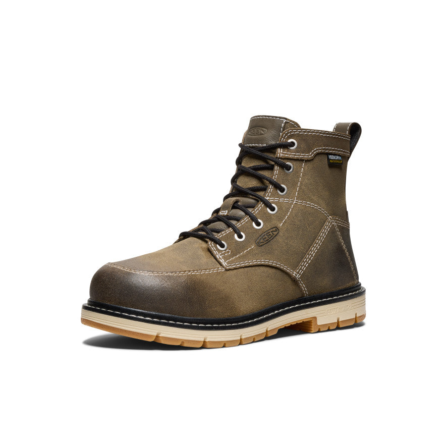 Waterproof Women's San Jose 6 Aluminum Toe Work Boots with 90° Heel - Steel Grey/Gum - Perfect for Construction, Outdoor Work & Winter Weather