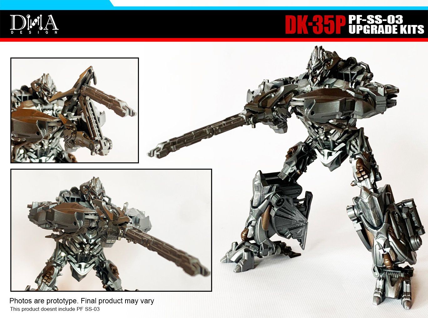 DNA Design DK 35P Upgrade Kit for PF SS 03 Megatron - Transformers Figure Enhancement Parts for Collectors - Perfect for Display and Customization