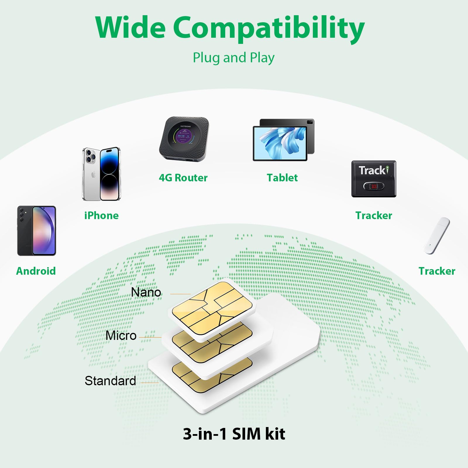 EIOTCLUB 5GB/30Day International Travel SIM Card - 5G/4G LTE Prepaid Data SIM with Global Roaming Coverage - No Contract 3-in-1 SIM for Phone, Router & WiFi Hotspot - Perfect for Business Trips, Vacation & Remote Work