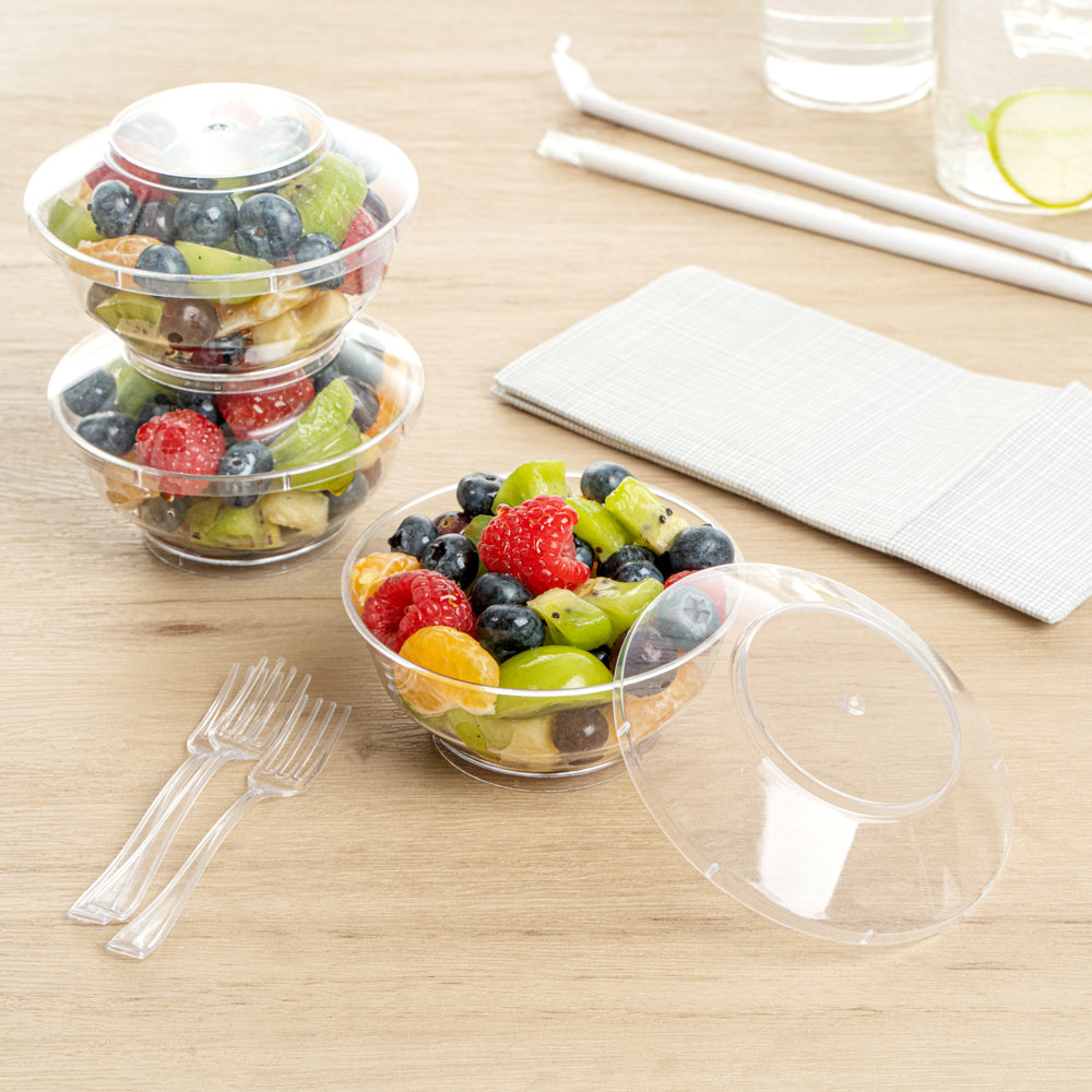 6 oz Clear Plastic Deli Containers with Lids - 10 Pack (4
