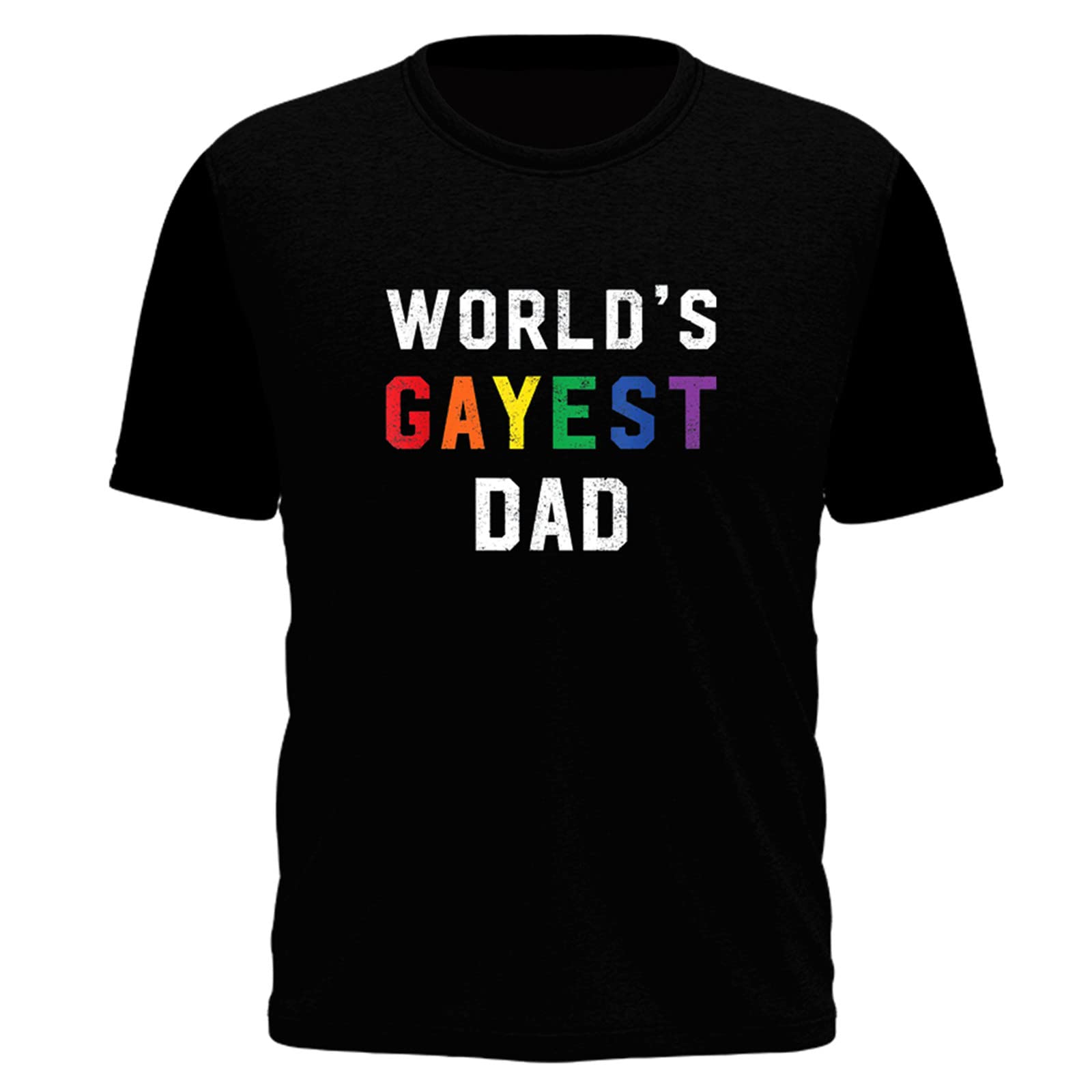 Men's 3D Printed Rainbow Graphic T-Shirt - Short Sleeve Crewneck Novelty Tee for Casual Wear & Summer Outfits