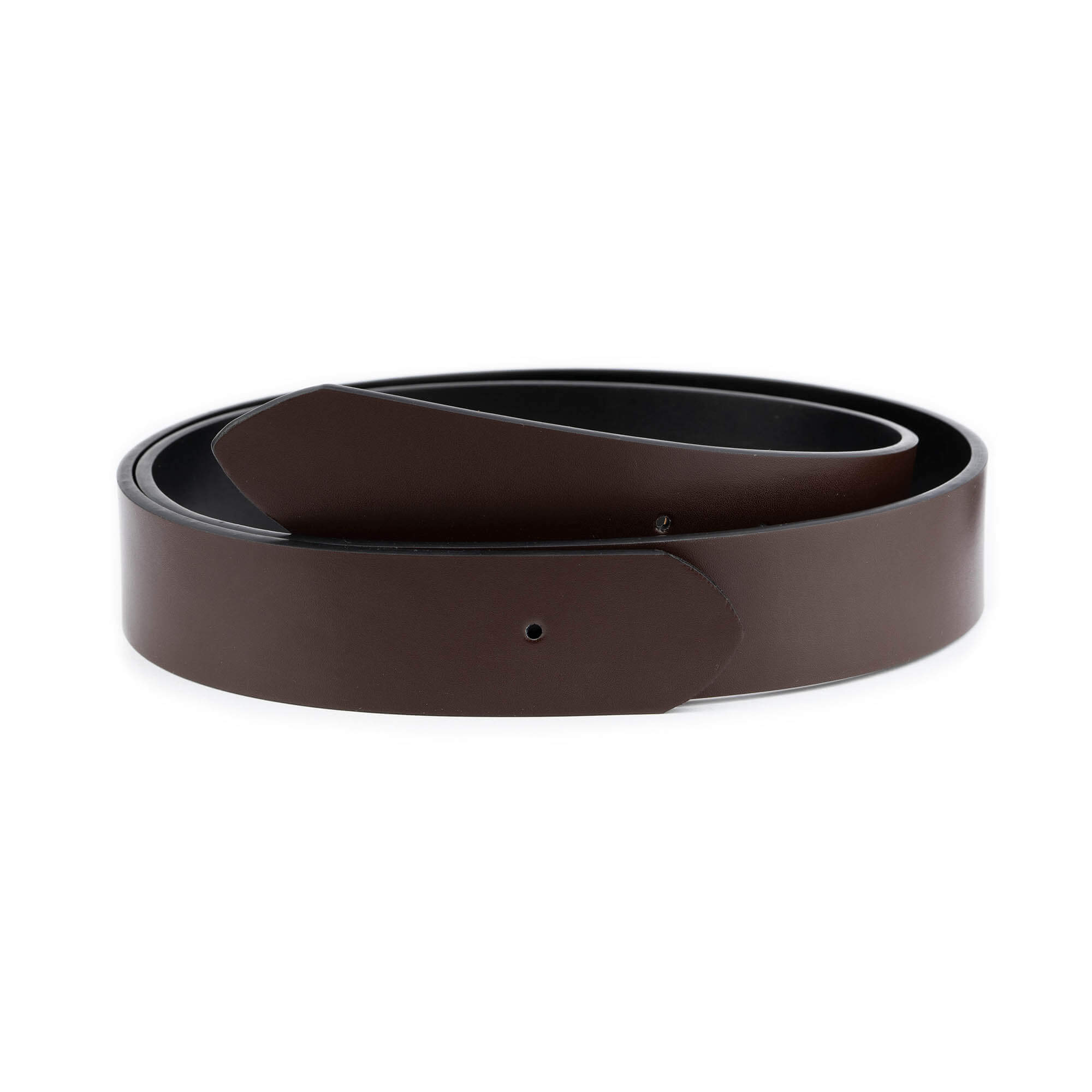 3.5cm Reversible Black & Brown Vegan Leather Belt Strap for Men - Compatible with Montblanc Buckles - Replacement Strap for Dress & Casual Wear