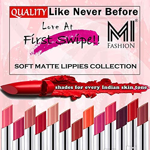 MI FASHION Soft Crème Matte Lipstick Set - 2 Elegant Shades (Metallic Pink & Peach Crush) 3.5g Each | Long-Lasting, Moisturizing Lip Color for Daily Wear & Special Occasions