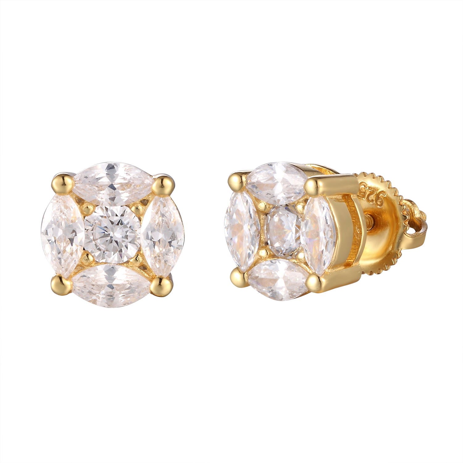 Marquise Cut Solitaire 925 Sterling Silver Stud Earrings for Women - Elegant Jewelry for Everyday Wear, Parties & Gifts
