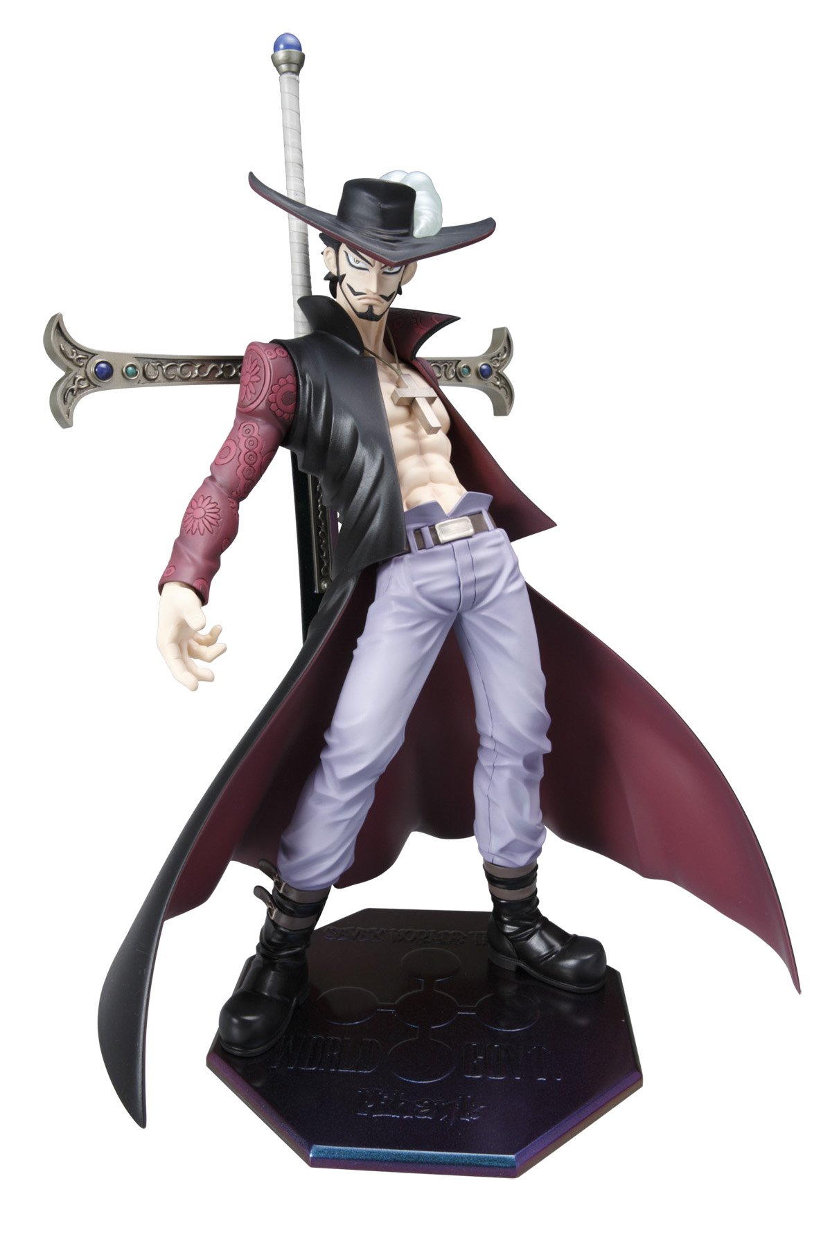 Portrait of Pirates One Piece NEO DX Dracule Mihawk Action Figure - Collectible Anime Statue for Display & Decor | Perfect for Anime Fans, Gift Giving, and Home/Office Decoration