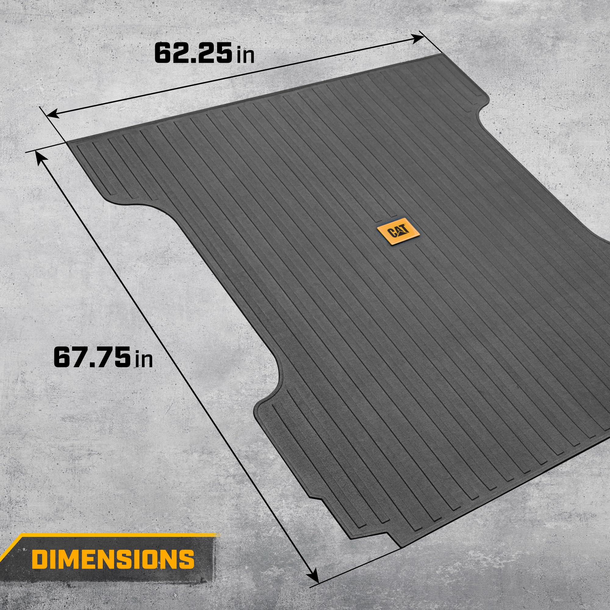 Heavy Duty CAT Custom Fit Truck Bed Mat for 2010-2018 Chevy Silverado 5.8ft Short Bed - Non-Slip All Weather Protection | Durable Pickup Truck Liner for Hauling, Construction & Outdoor Adventures