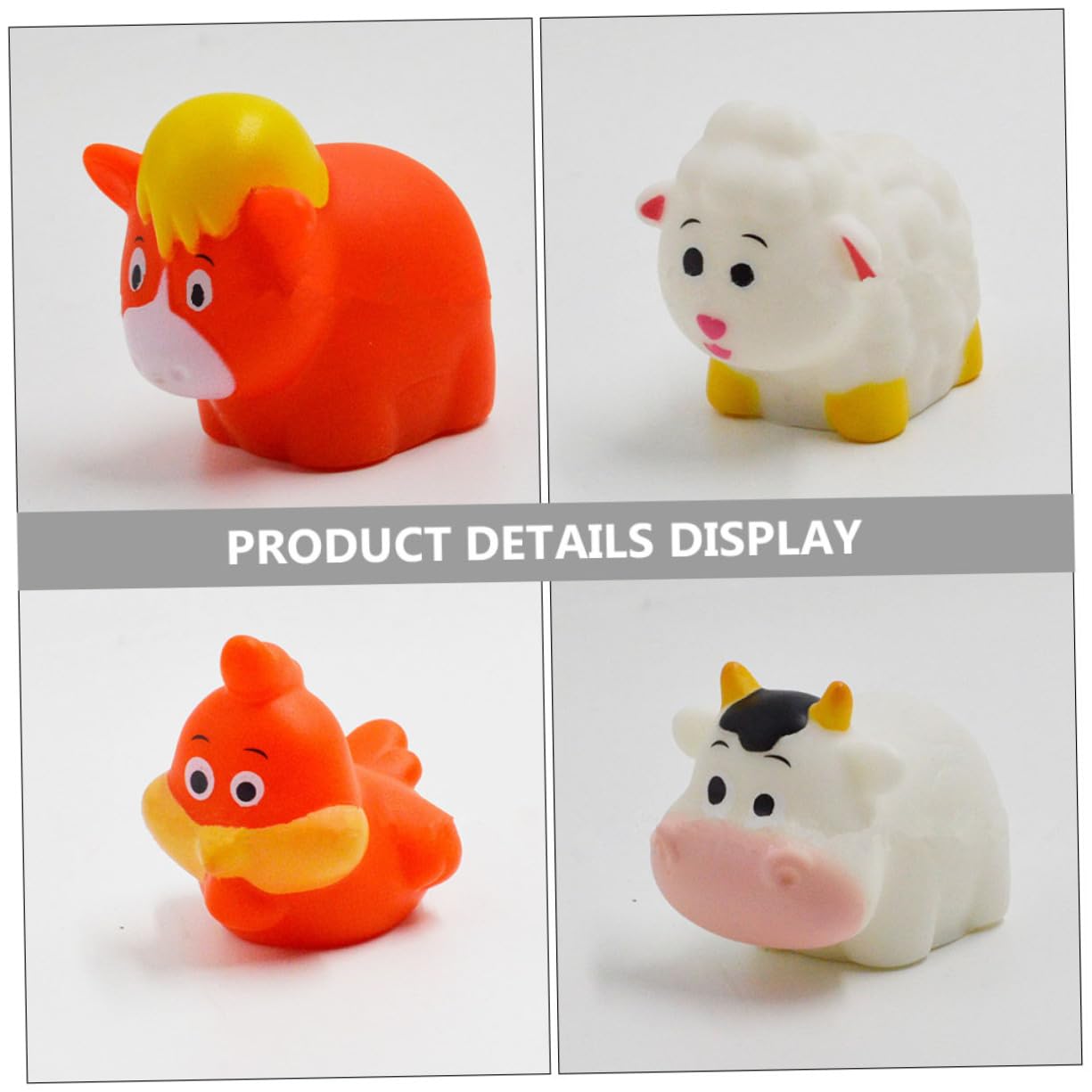 VICASKY 8-Piece Bath Toys Set - Cute Water Animal & Little Critters Bathtub Toys with Flashing Lights - Safe Vinyl Bath Time Fun for Toddlers & Kids (Perfect for Sensory Play & Baby Shower Gifts)