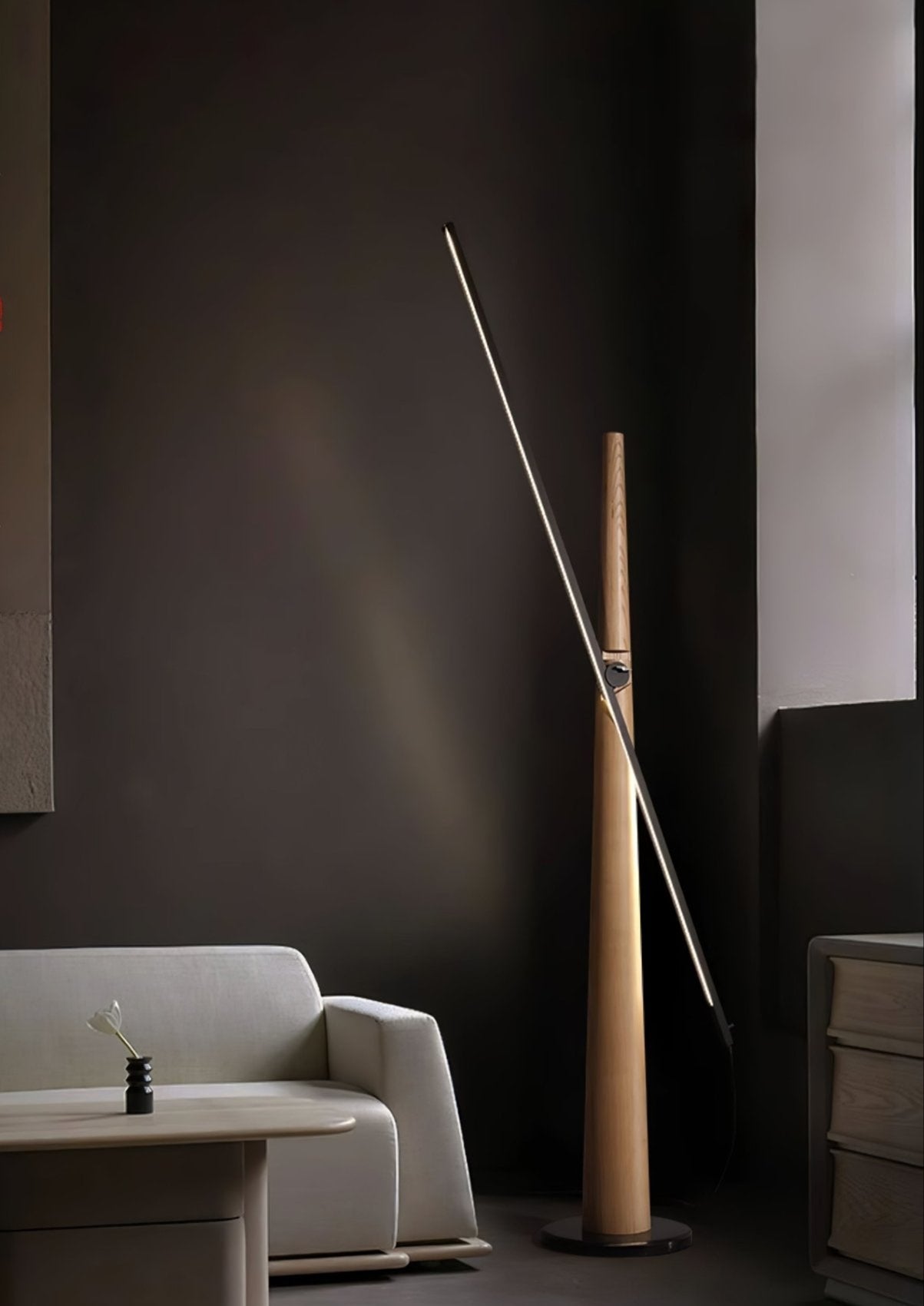 Equora Modern Floor Lamp - Adjustable Brightness LED Standing Light for Living Room, Bedroom, Office - Warm White & Cool White Light Modes - Perfect for Reading, Working, and Relaxing