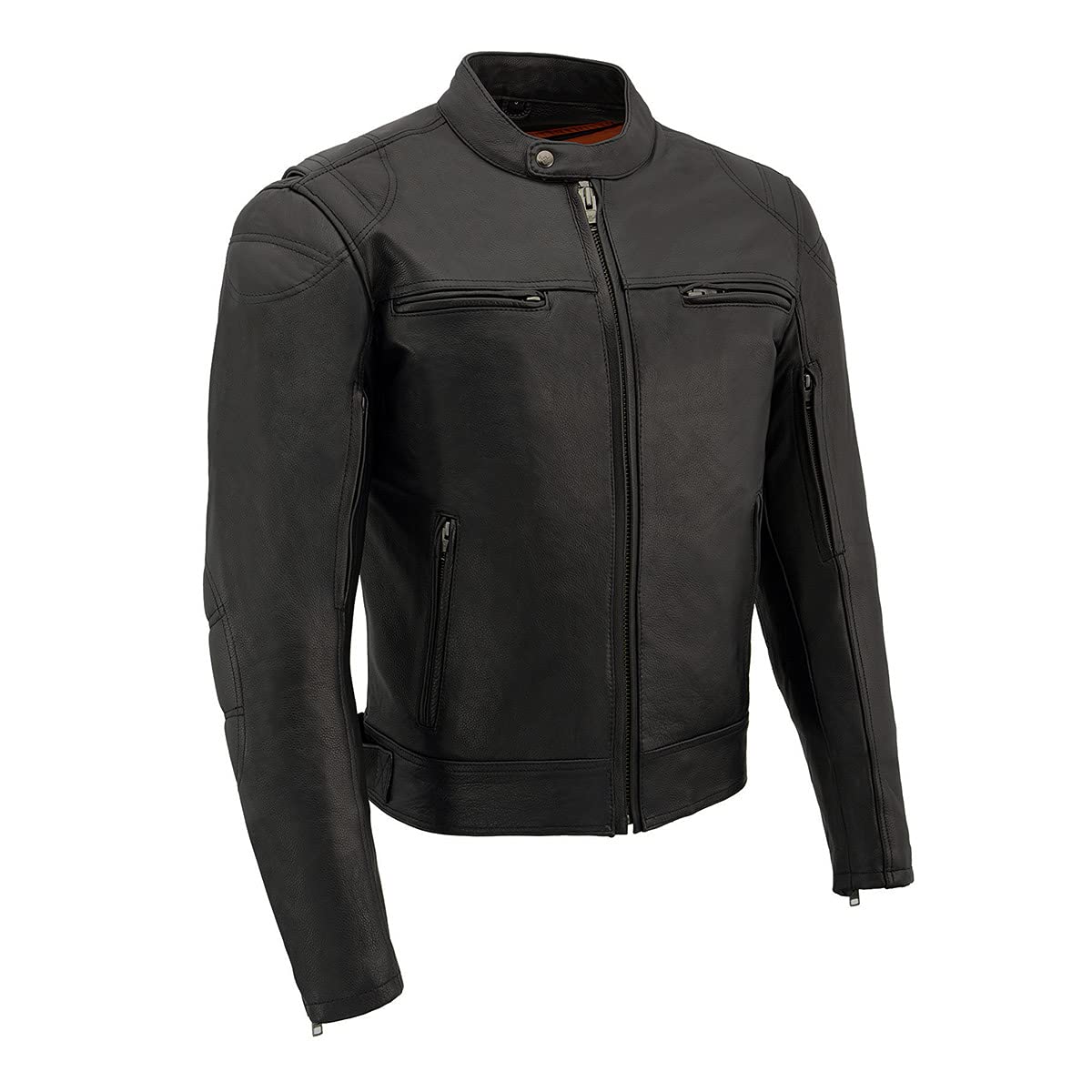Milwaukee Leather MLM1560 Men's Black Long Body Vented Motorcycle Jacket - Premium Biker Gear for Riding & Outdoor Adventures