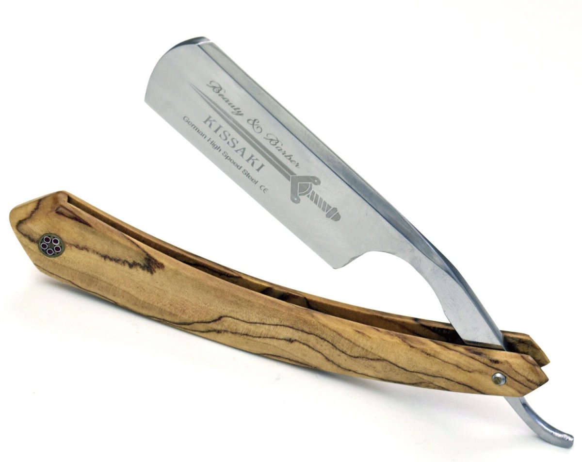 Premium Kissaki Straight Edge Razor - Japanese Stainless Steel Shaving Blade for Men - Perfect for Barbershop & Home Grooming Rituals