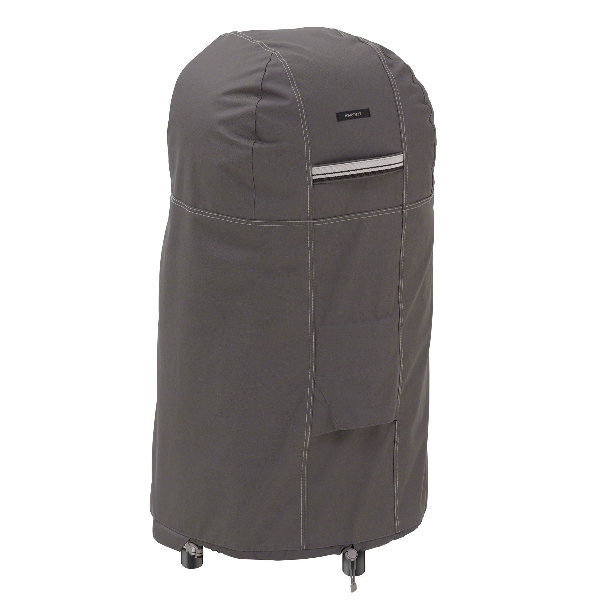 Classic Accessories Ravenna 19-Inch Round Smoker Grill Cover - Waterproof & Weather-Resistant for Outdoor BBQ, Patio, and Backyard Use