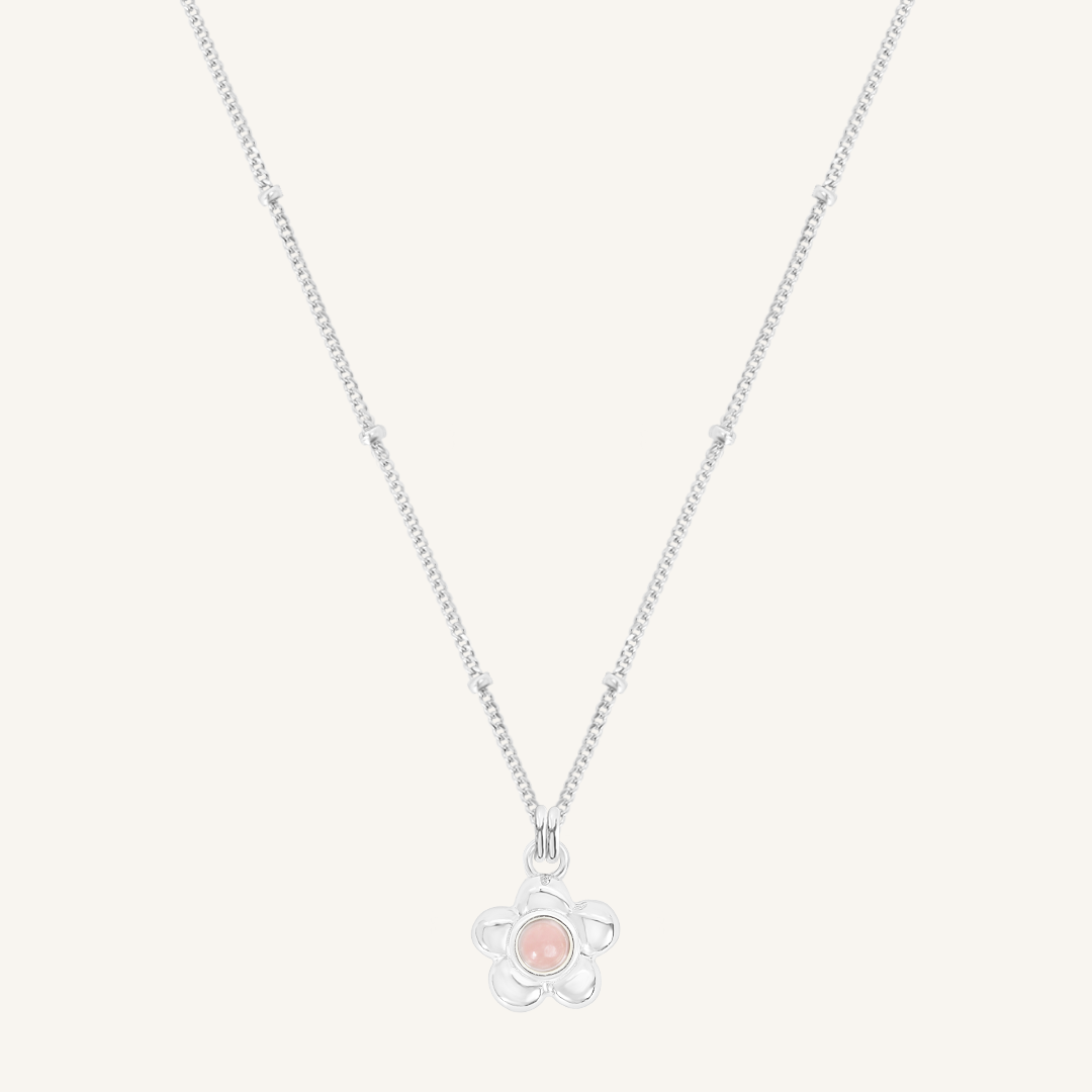 Blossom Charm Necklace - Floral Pendant Jewelry for Women, Dainty Rose Gold Necklace Gift for Her - Perfect for Weddings, Anniversaries & Everyday Elegance
