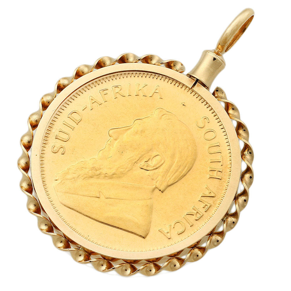 1/4 Ounce Krugerrand Gold Coin Pendant - 22K & 18K Yellow Gold Necklace for Men & Women - Perfect for Gifts, Jewelry Collections & Investment