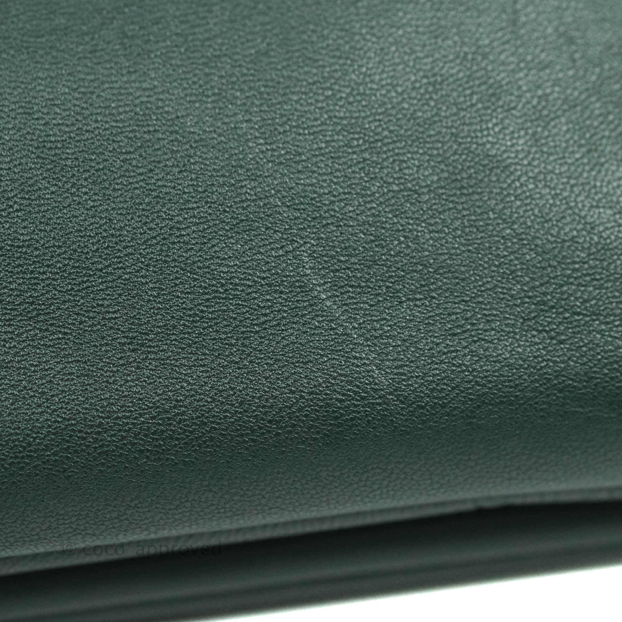 Celine Large Trio Crossbody Bag in Dark Green Lambskin Leather with Gold Hardware - Perfect for Work, Travel & Everyday Luxury