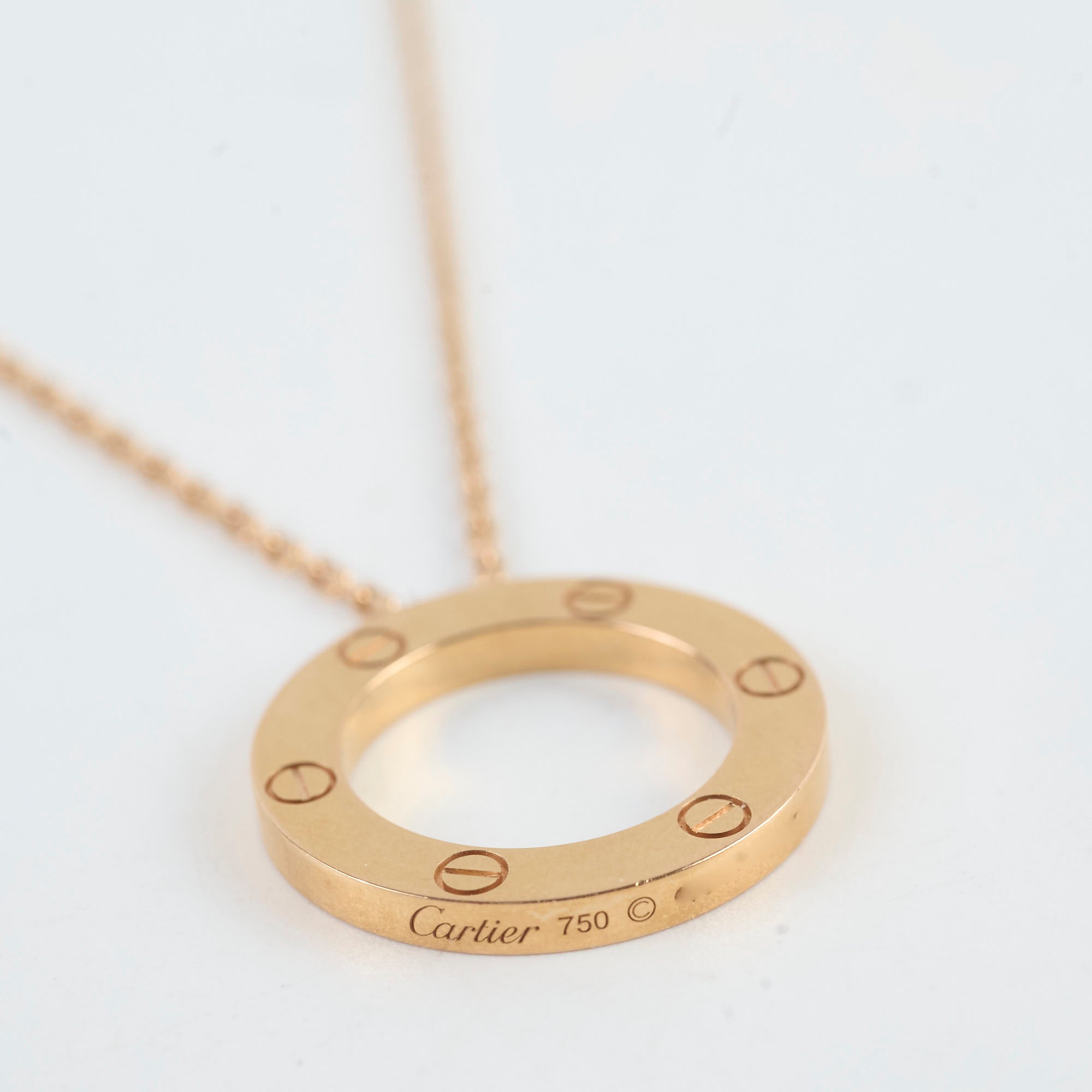 Cartier Love Necklace in 18K Rose Gold - Elegant Circle Pendant for Women | Perfect for Anniversaries, Valentine's Day & Special Occasions
