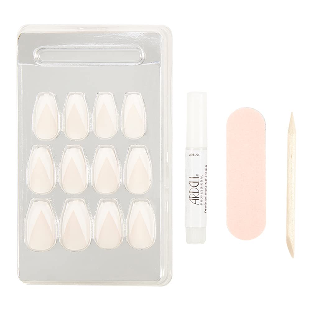 Ardell Nail Addict Artificial Nail Set - Modern French Style Press On Nails for Women | Perfect for Parties, Weddings & Special Occasions