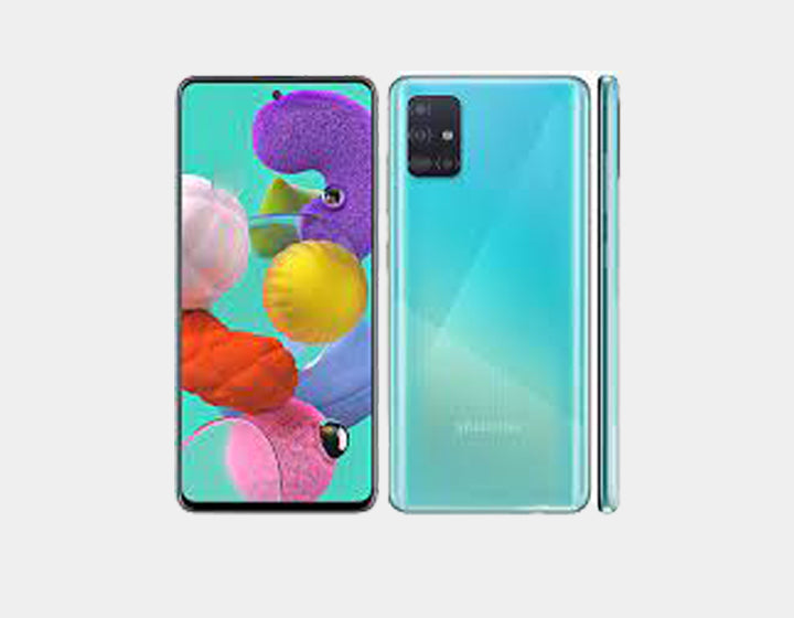 Samsung Galaxy A51 (SM-A515F/DS) Unlocked Smartphone - 128GB Storage, 4GB RAM, Dual SIM, GSM Compatible, Prism Crush Blue - Perfect for Travel, Business & Everyday Use
