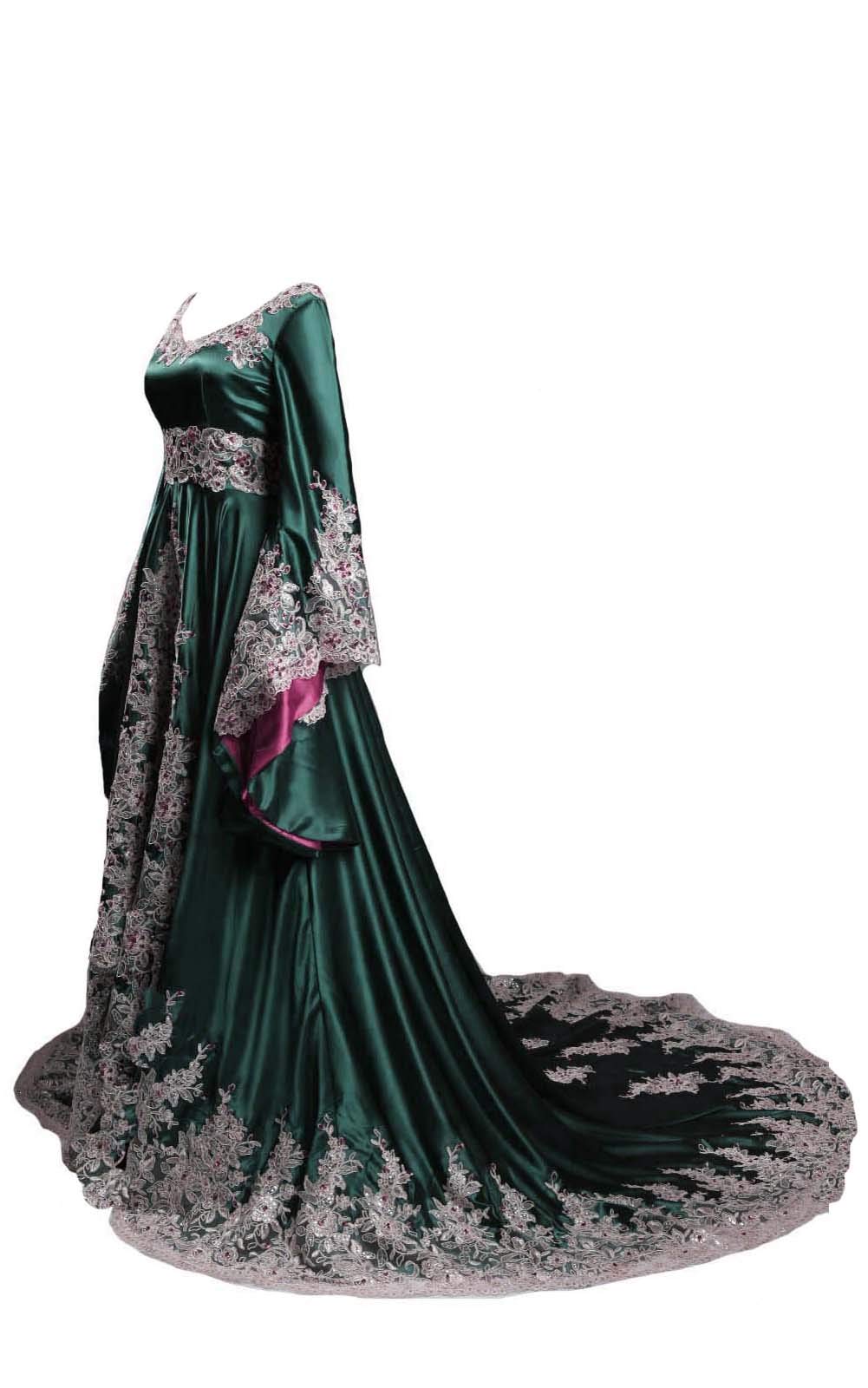 Lemai Vintage Long Sleeve Formal Evening Gown | A-Line Women's Gothic Dress for Prom, Wedding & Special Occasions