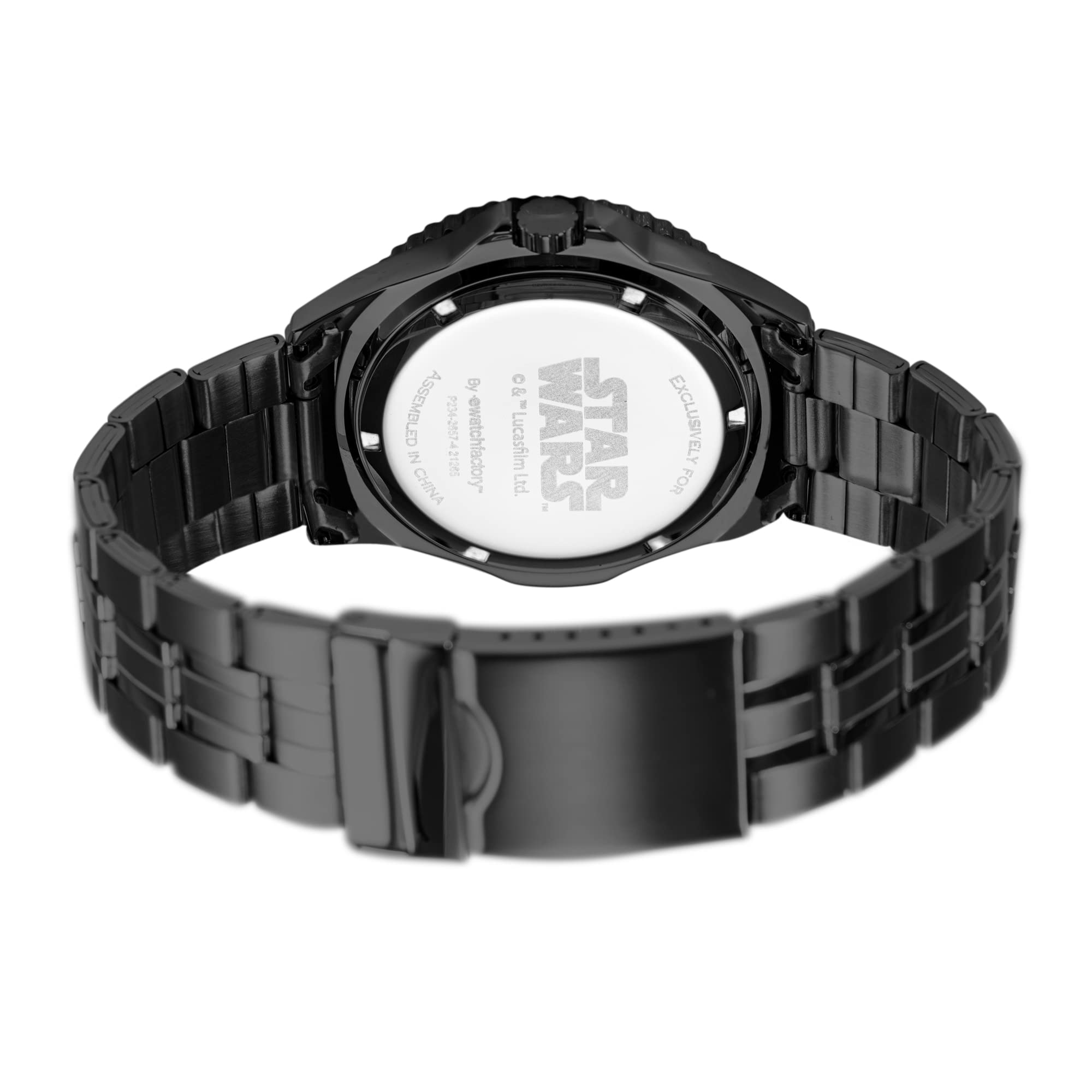 STAR WARS Analog Quartz Watch for Men - Black Strap for Diving & Casual Wear