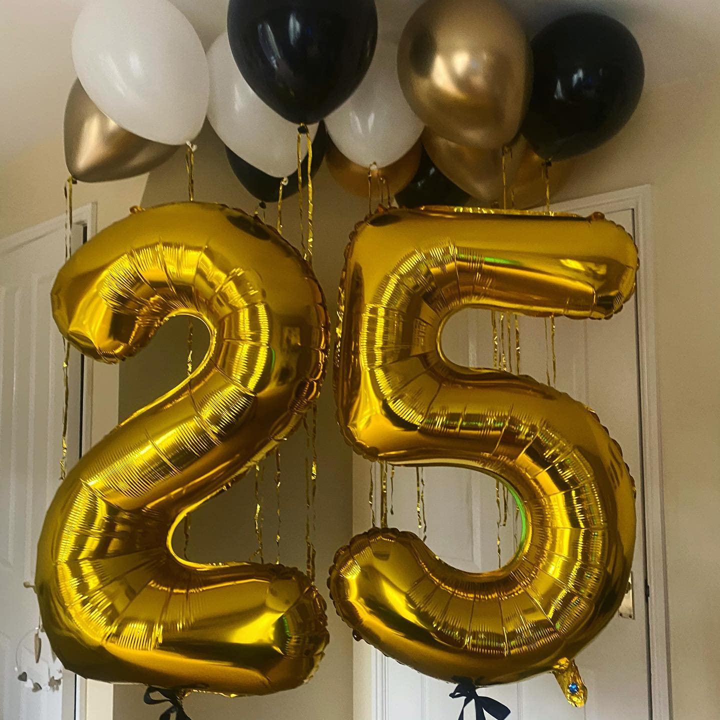 40 Inch Gold Number 25 Balloons - Giant Jumbo Foil Mylar Helium Balloons for Birthday Parties, Anniversaries & Special Events - Perfect for 25th Birthday Decorations, Graduation Celebrations & Milestone Occasions
