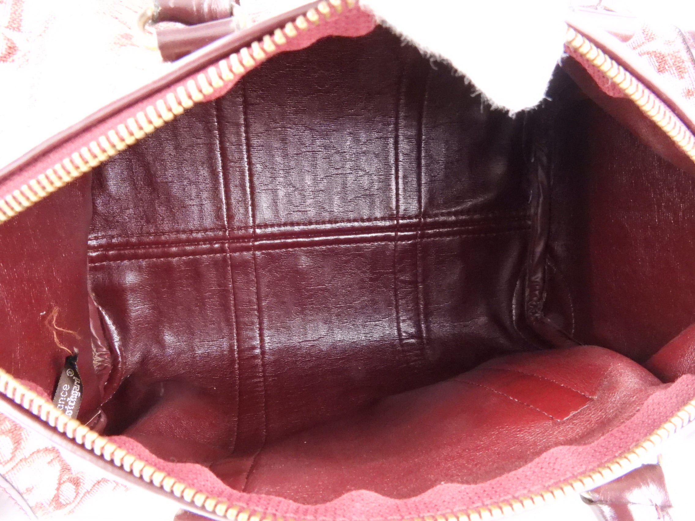 Christian Dior Oblique Logo Boston Bag in Burgundy - Luxury Crossbody Handbag for Women, Perfect for Work, Travel & Evening Events