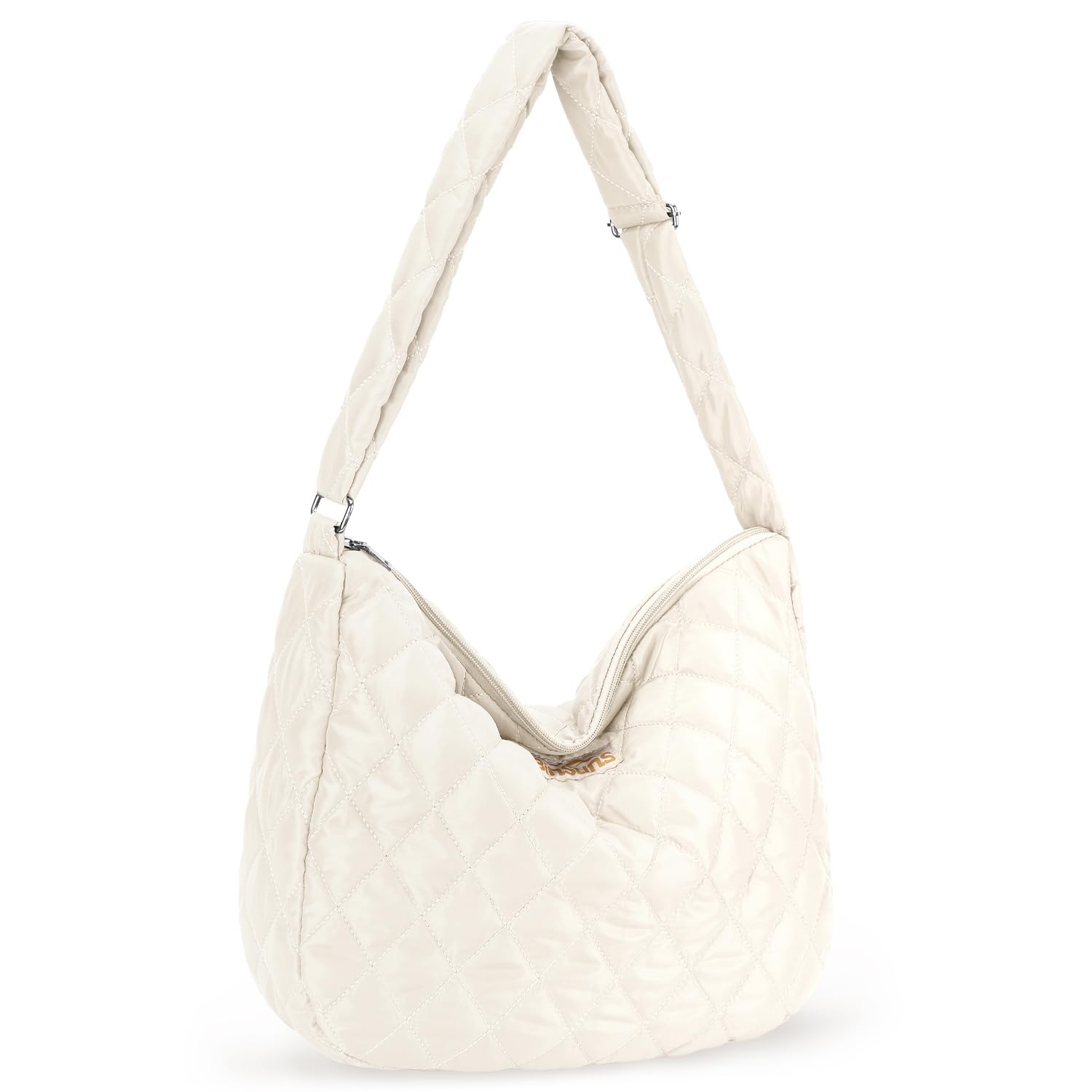 BINSUNS Women's Quilted Shoulder Bag - Lightweight Puffer Tote for Work & Travel